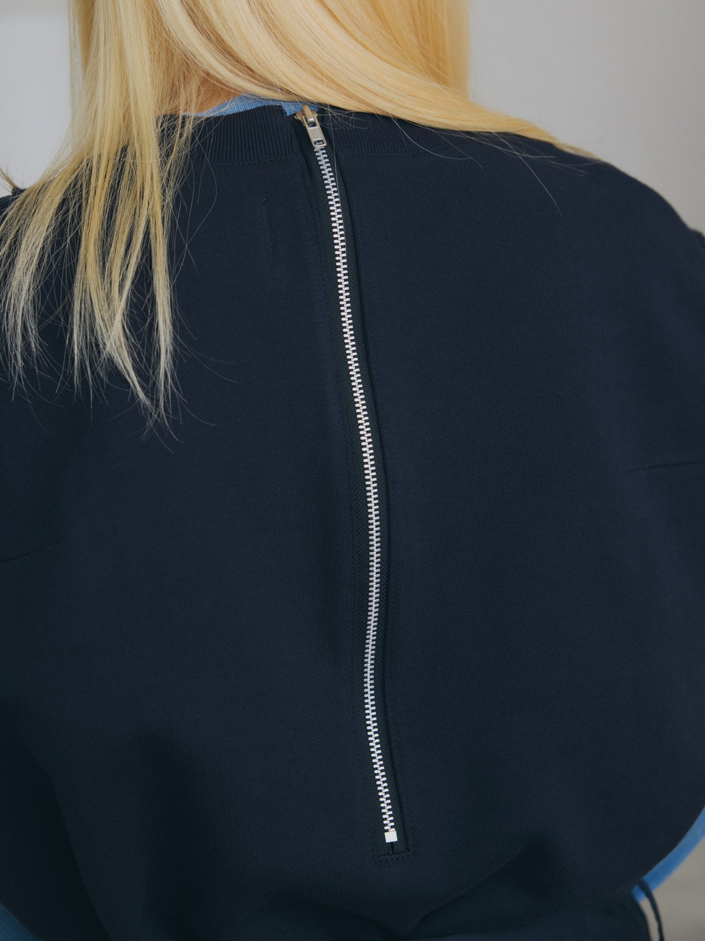 BACK ZIP VEST/ DK. NAVY
