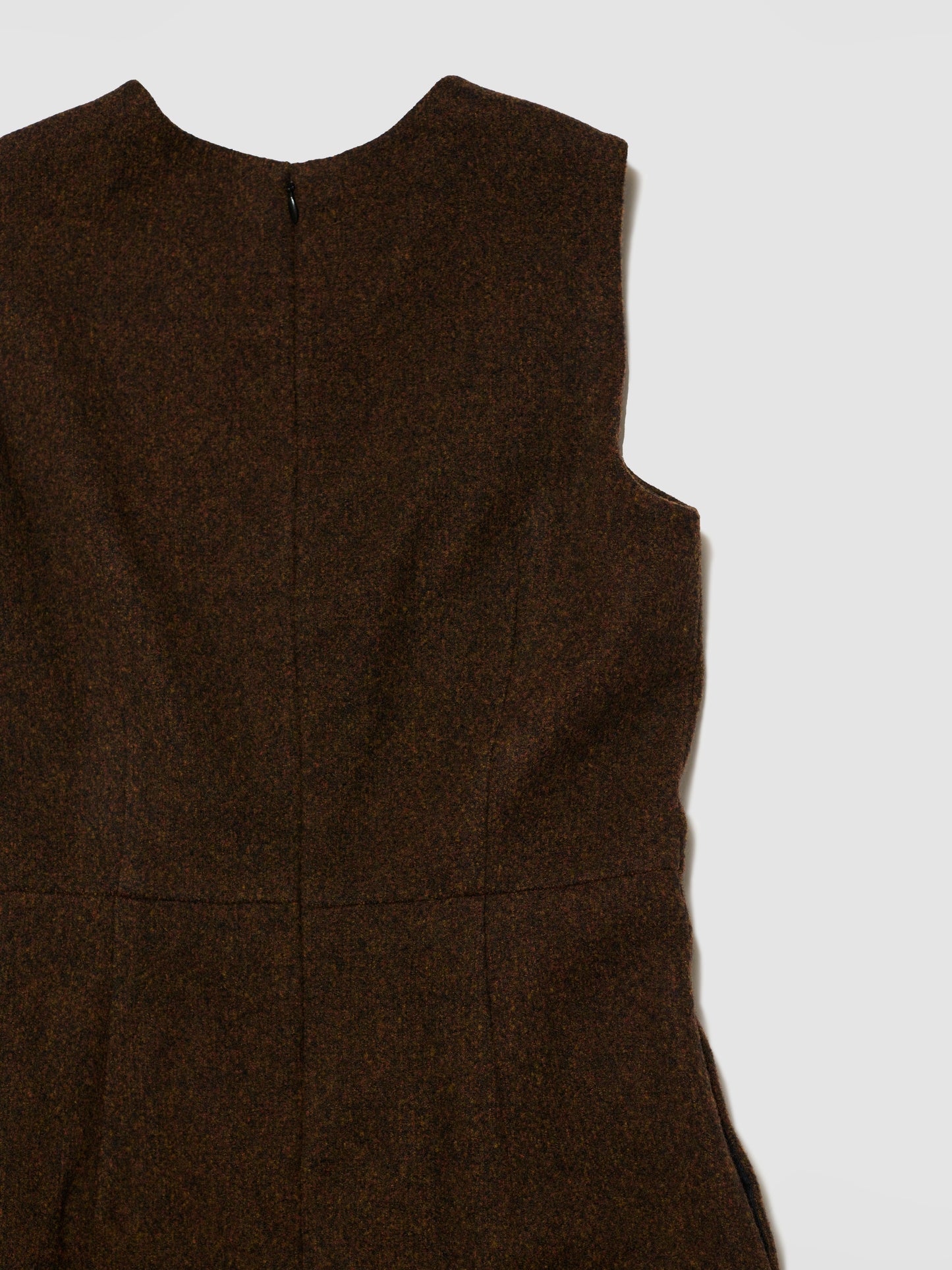 SLIT LAYERED DRESS/ BROWN