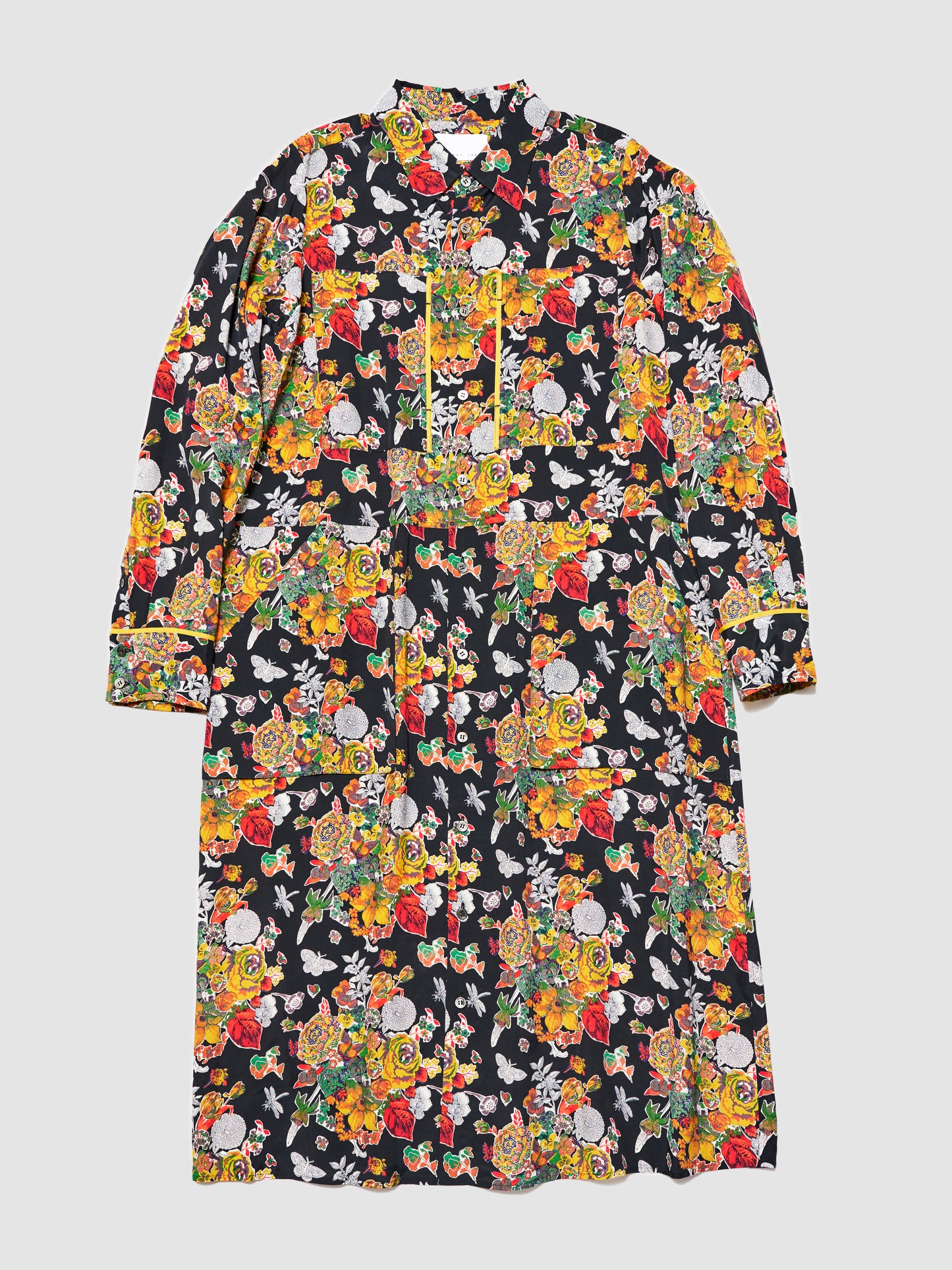 MUSE SHIRT DRESS/ BLACK FLORAL
