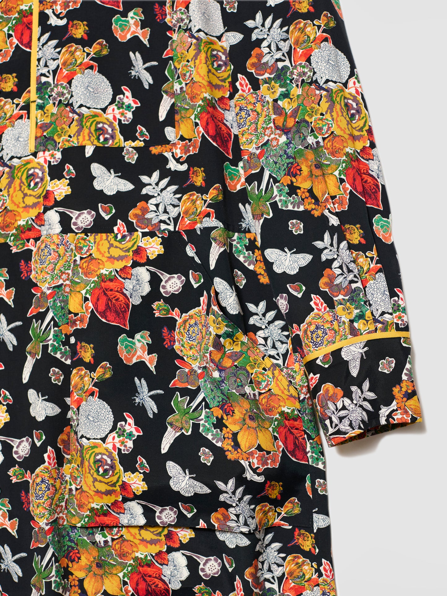 MUSE SHIRT DRESS/ BLACK FLORAL