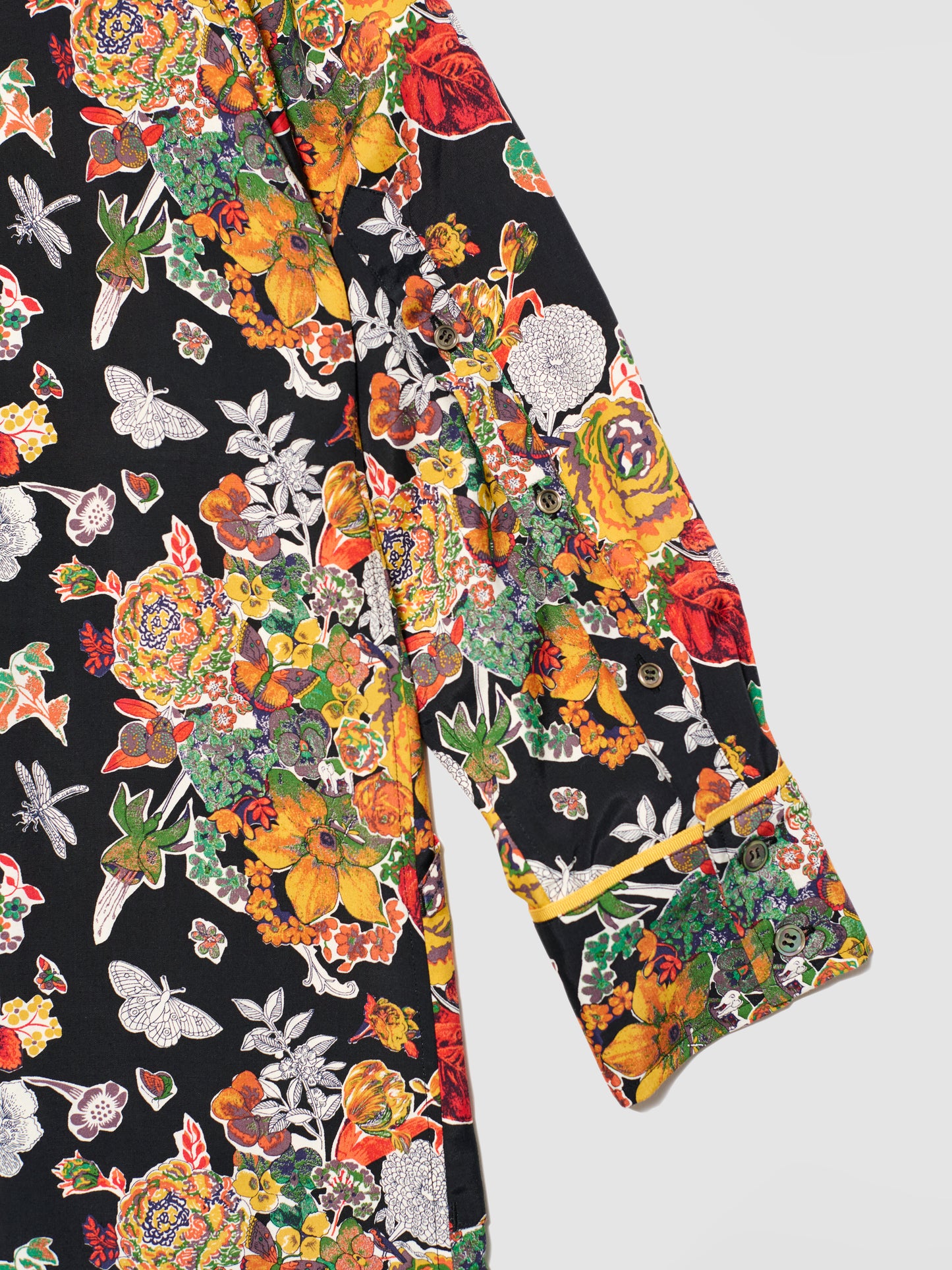 MUSE SHIRT DRESS/ BLACK FLORAL