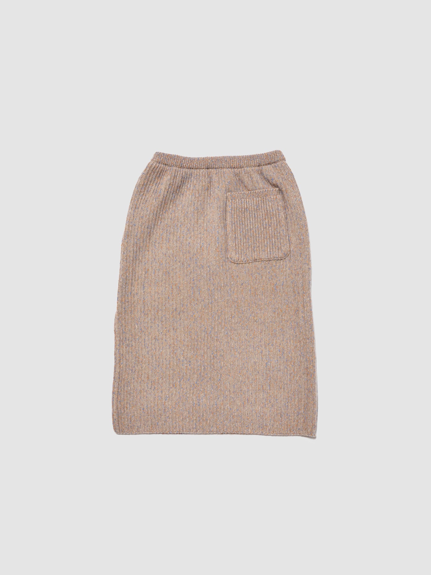DEEP SLIT SKIRT/ MULTI BEIGE