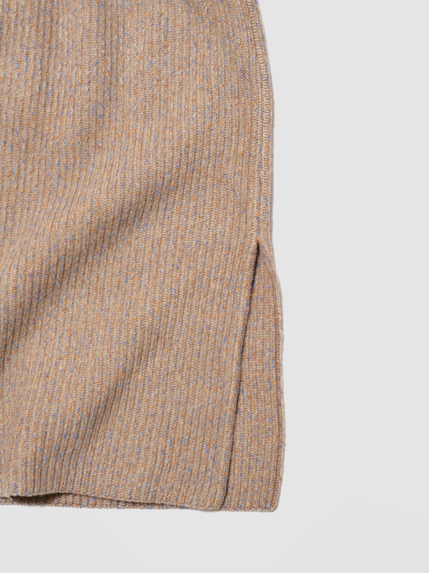DEEP SLIT SKIRT/ MULTI BEIGE