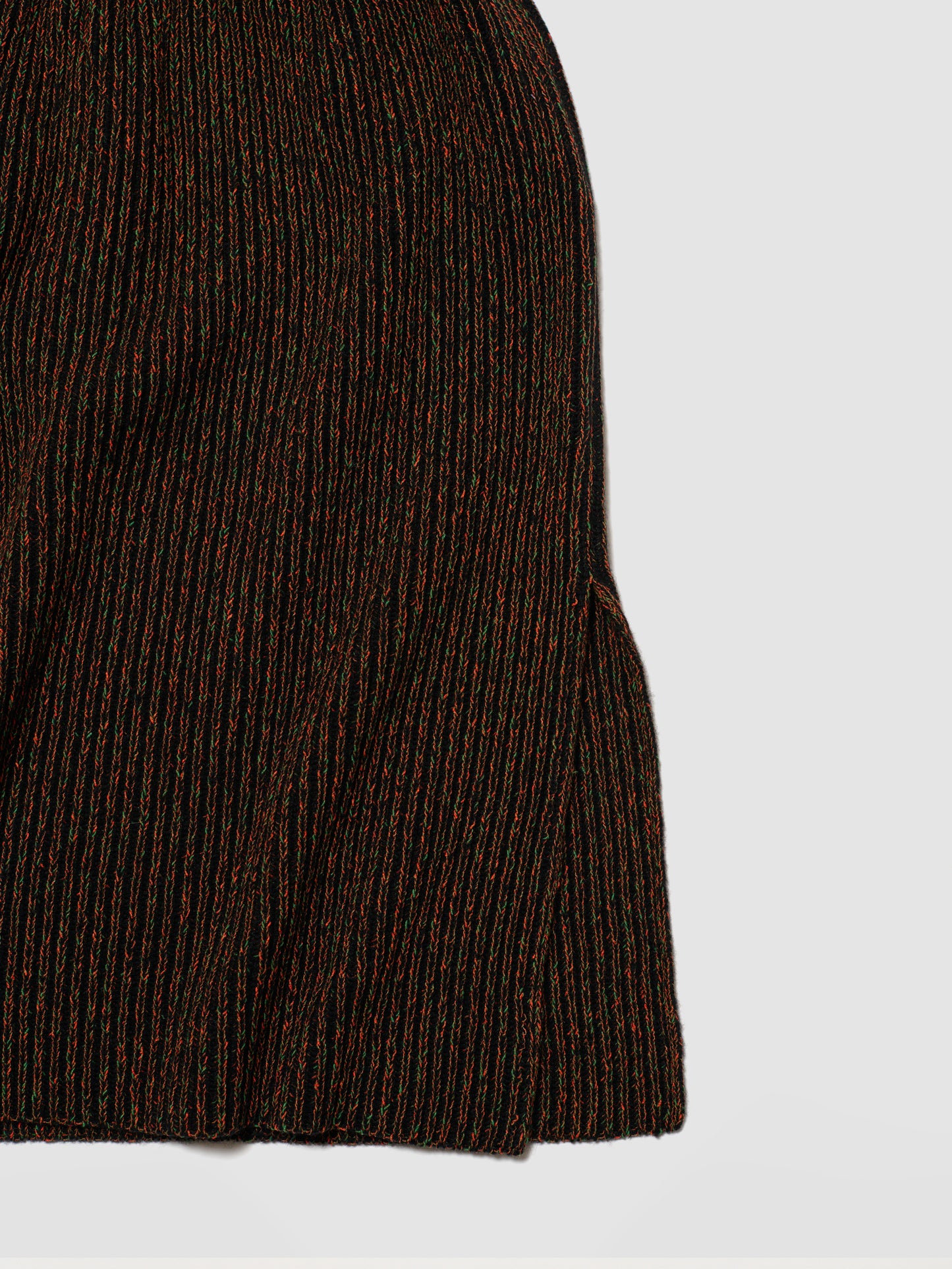DEEP SLIT SKIRT/ MULTI BLACK