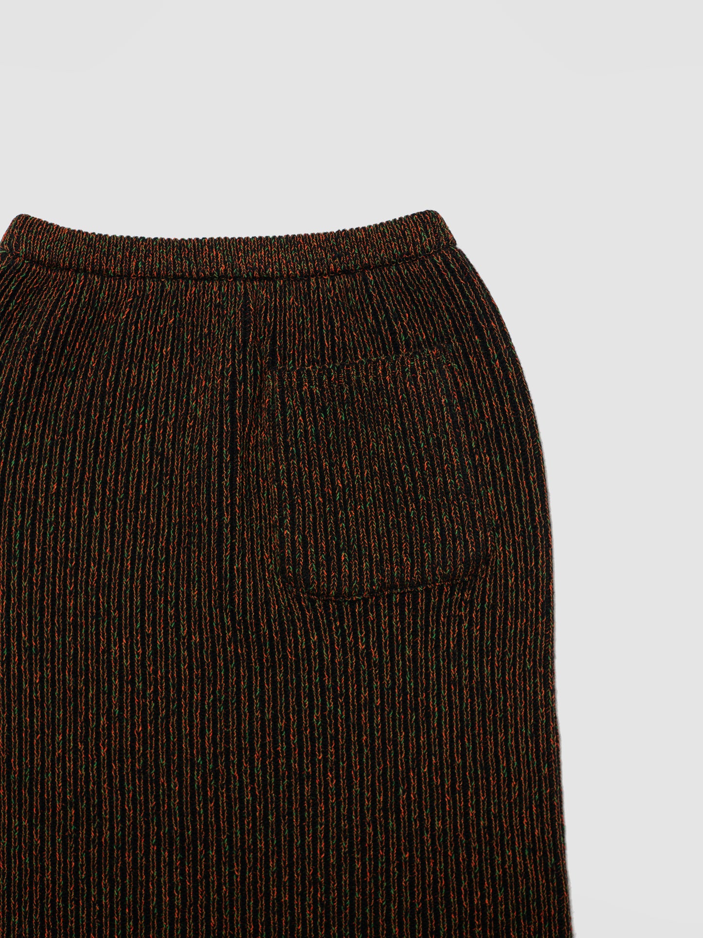 DEEP SLIT SKIRT/ MULTI BLACK