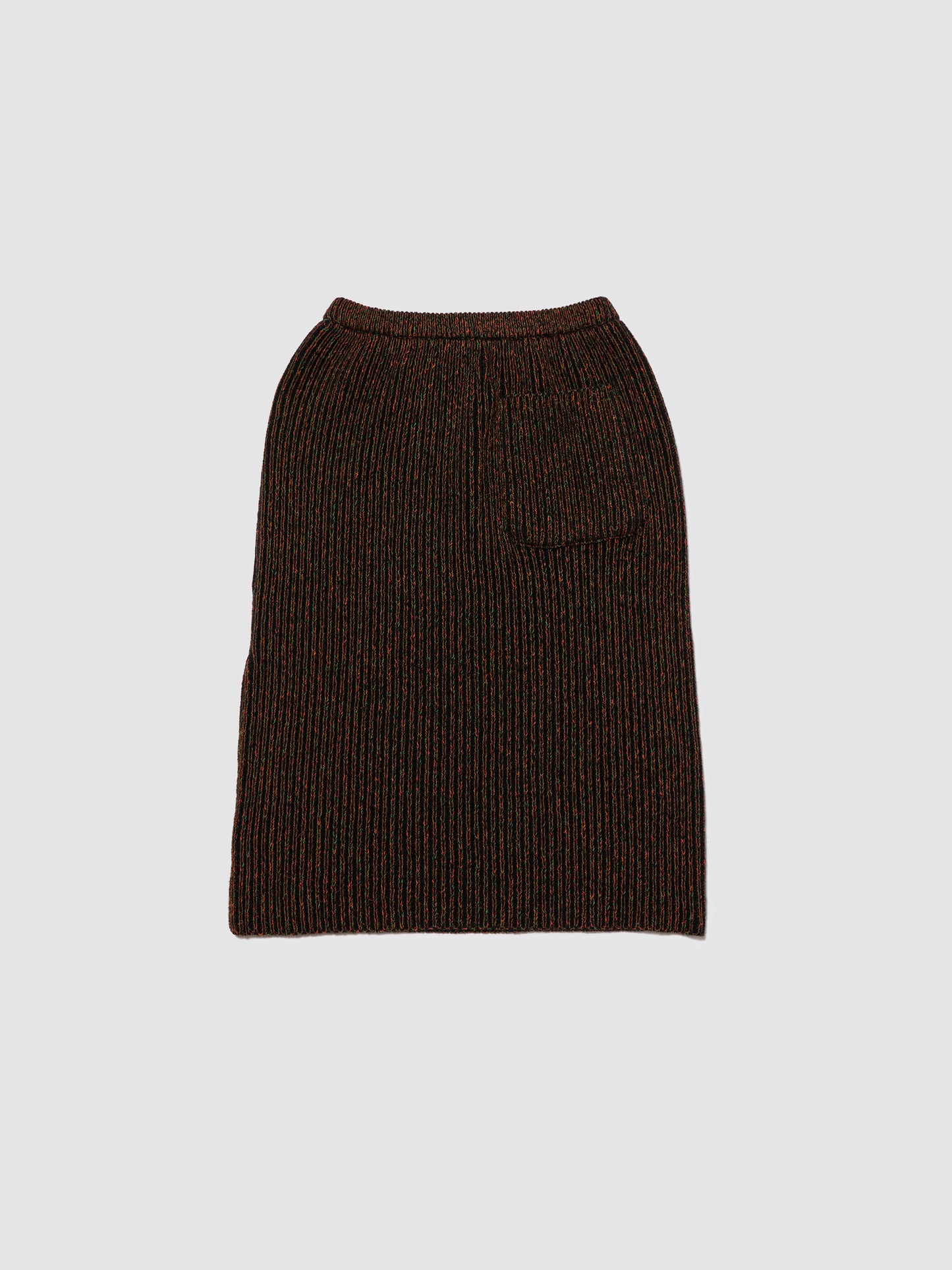 DEEP SLIT SKIRT/ MULTI BLACK