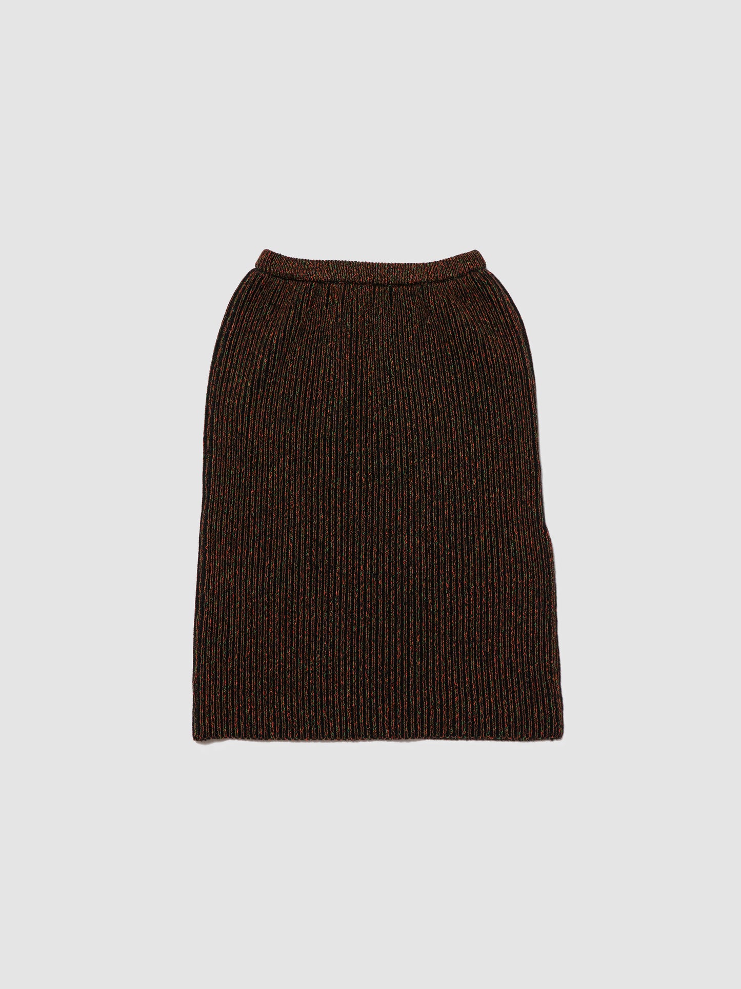 DEEP SLIT SKIRT/ MULTI BLACK