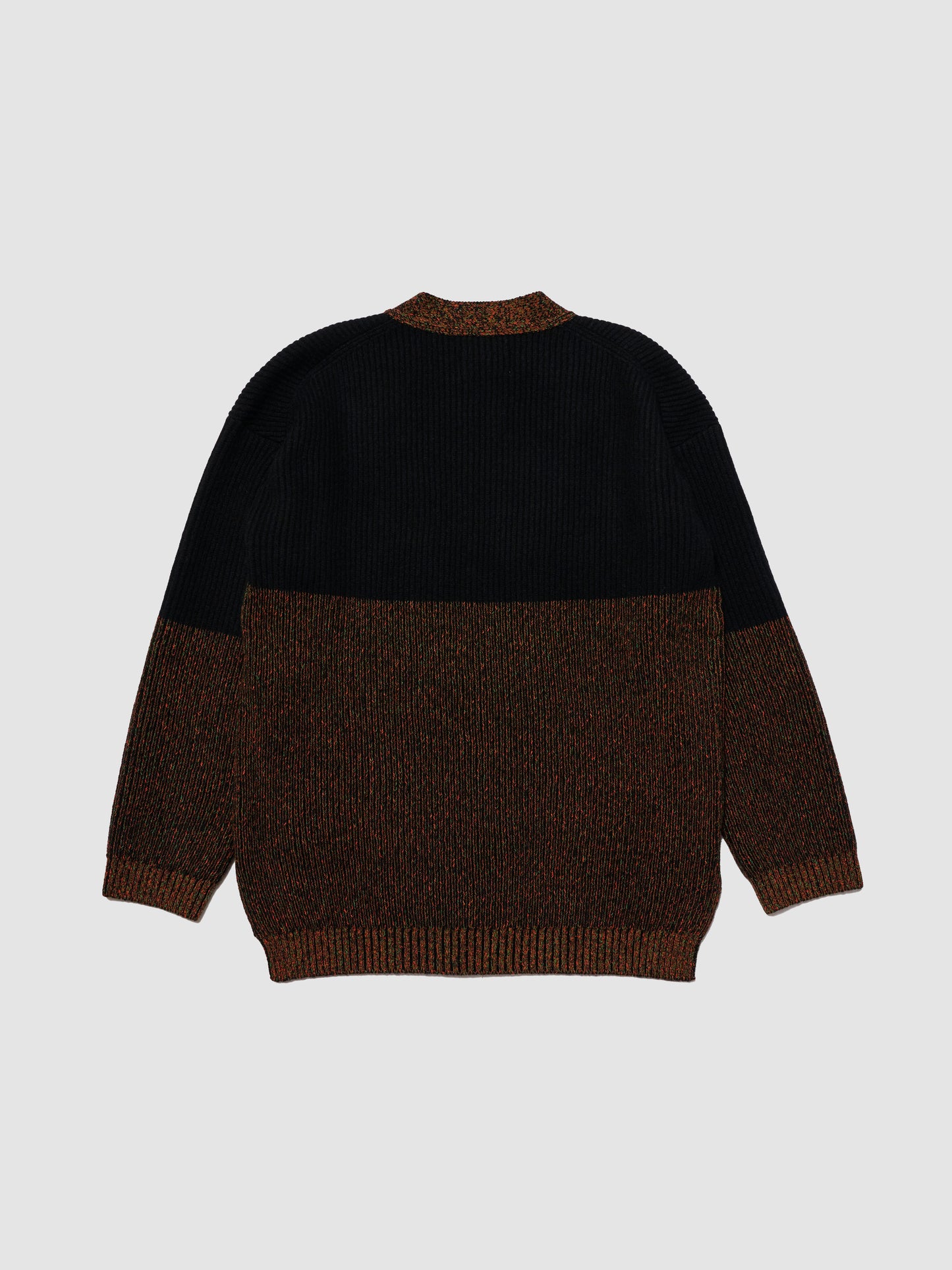 TWO TONE CARDIGAN/ MULTI BLACK