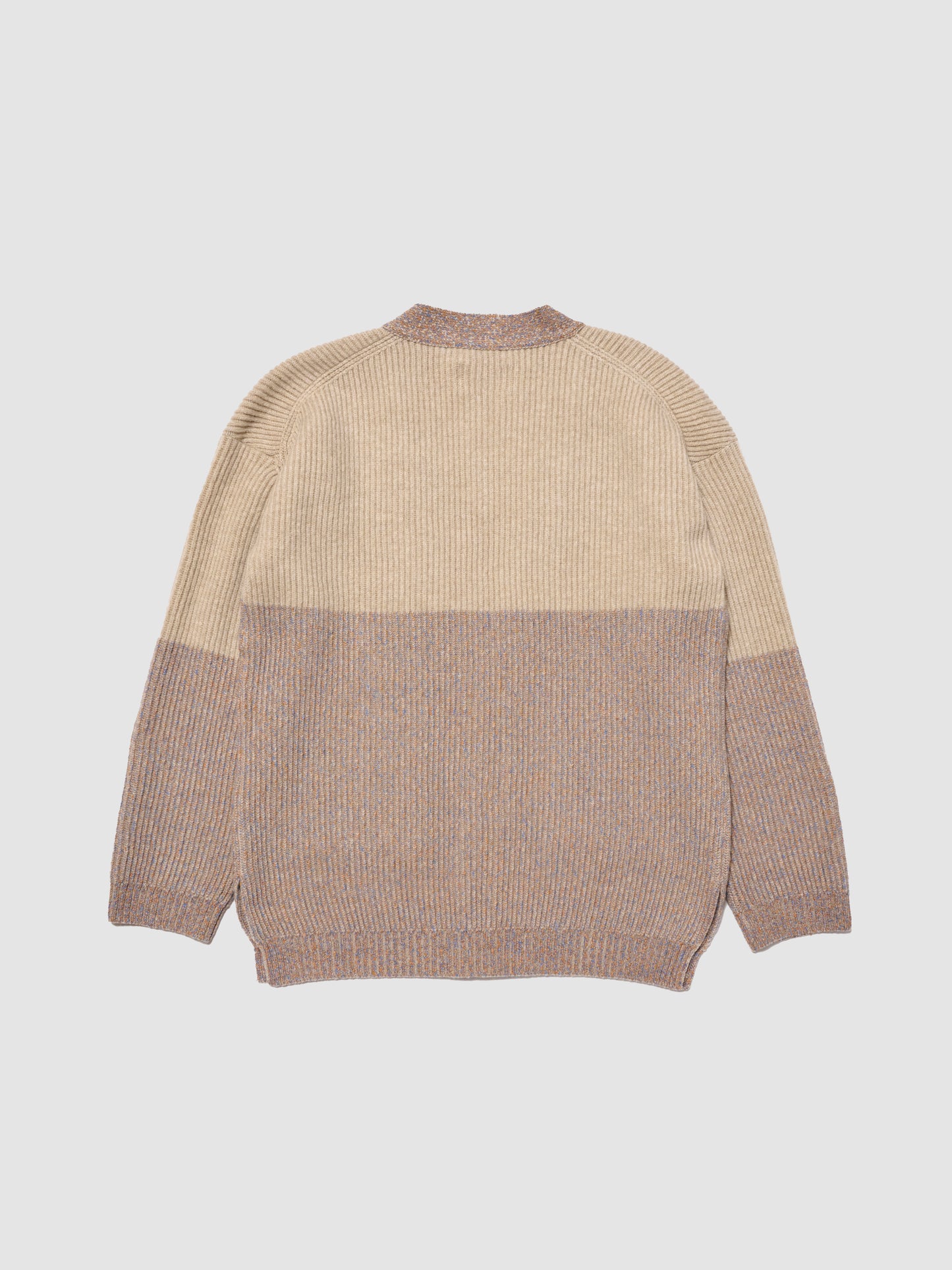 TWO TONE CARDIGAN/ MULTI BEIGE