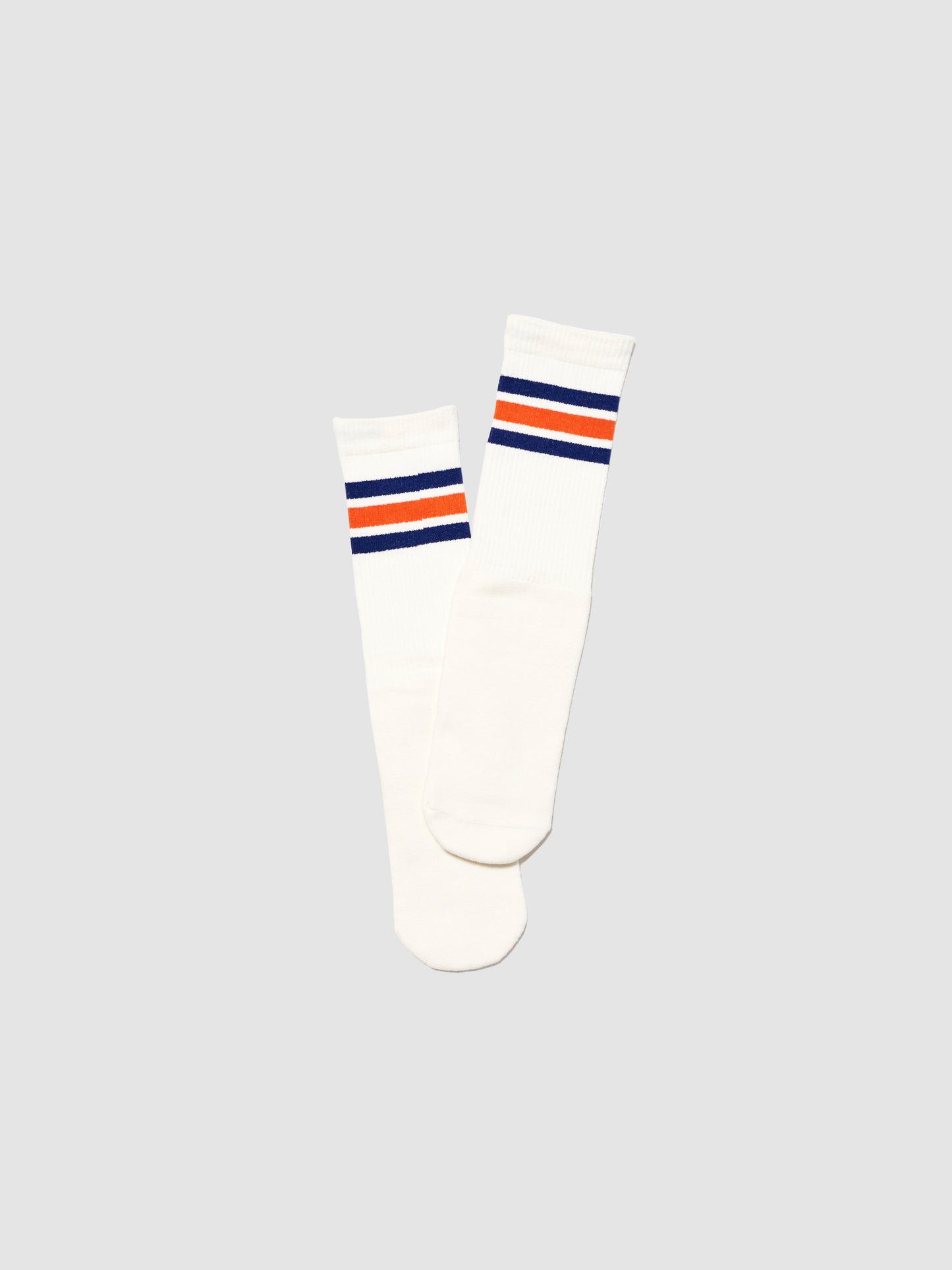 SKATER SOCKS/ WHITE/BLUE/ORANGE