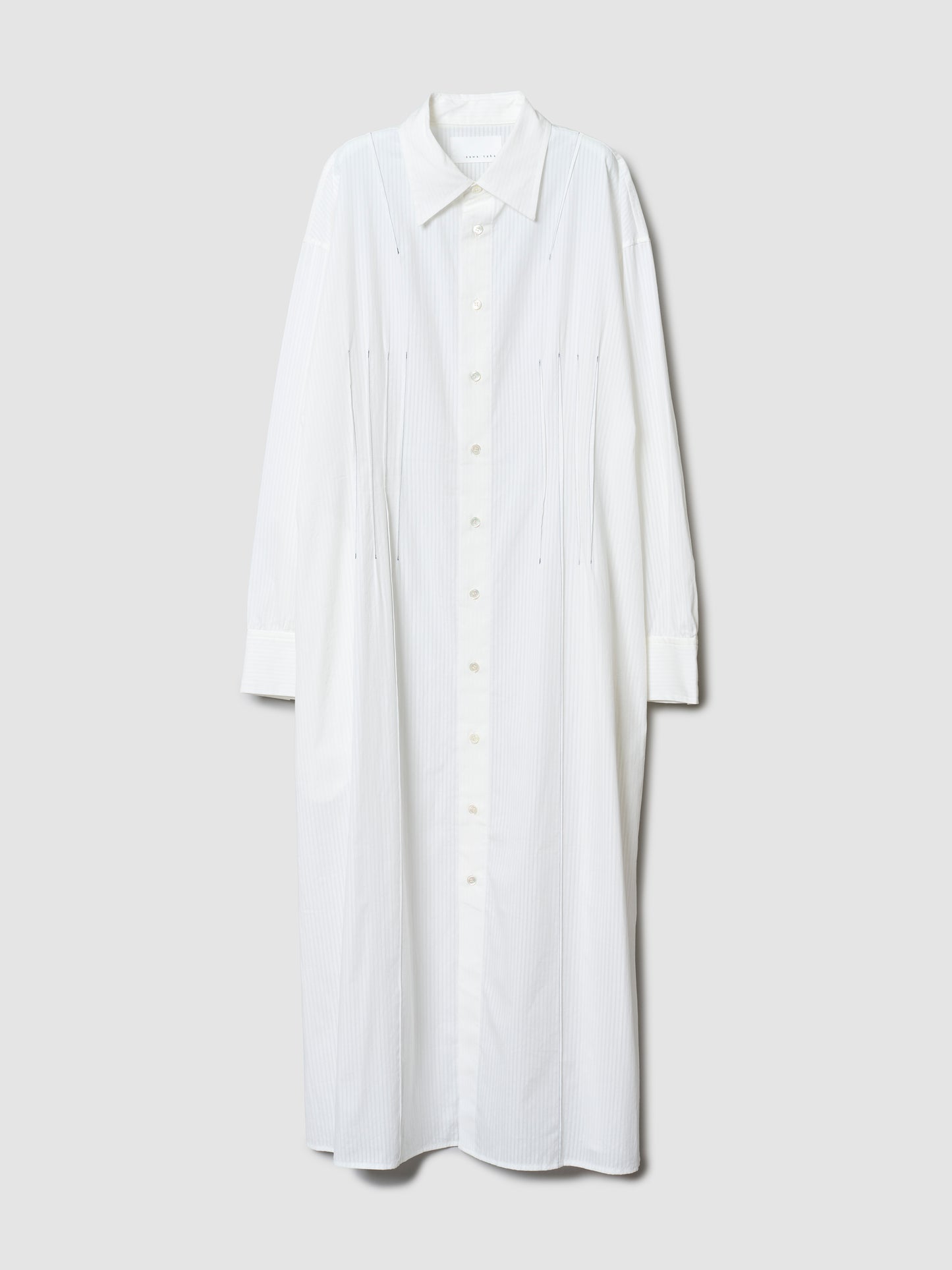 TRAVEL SHIRT DRESS/ WHITE STRIPE