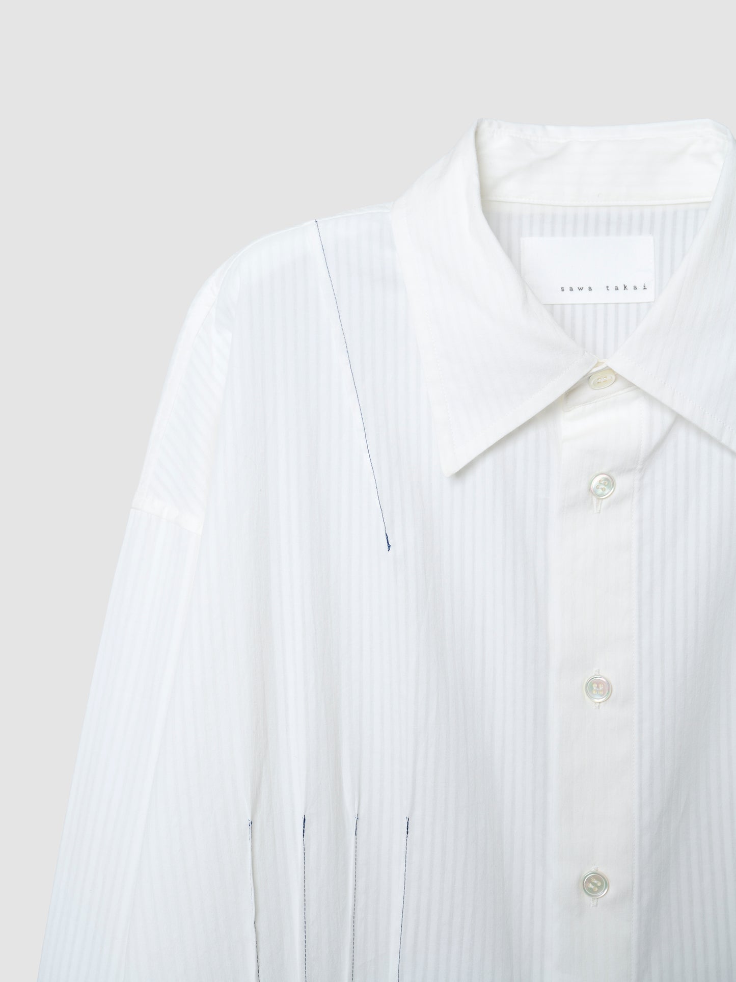 TRAVEL SHIRT DRESS/ WHITE STRIPE
