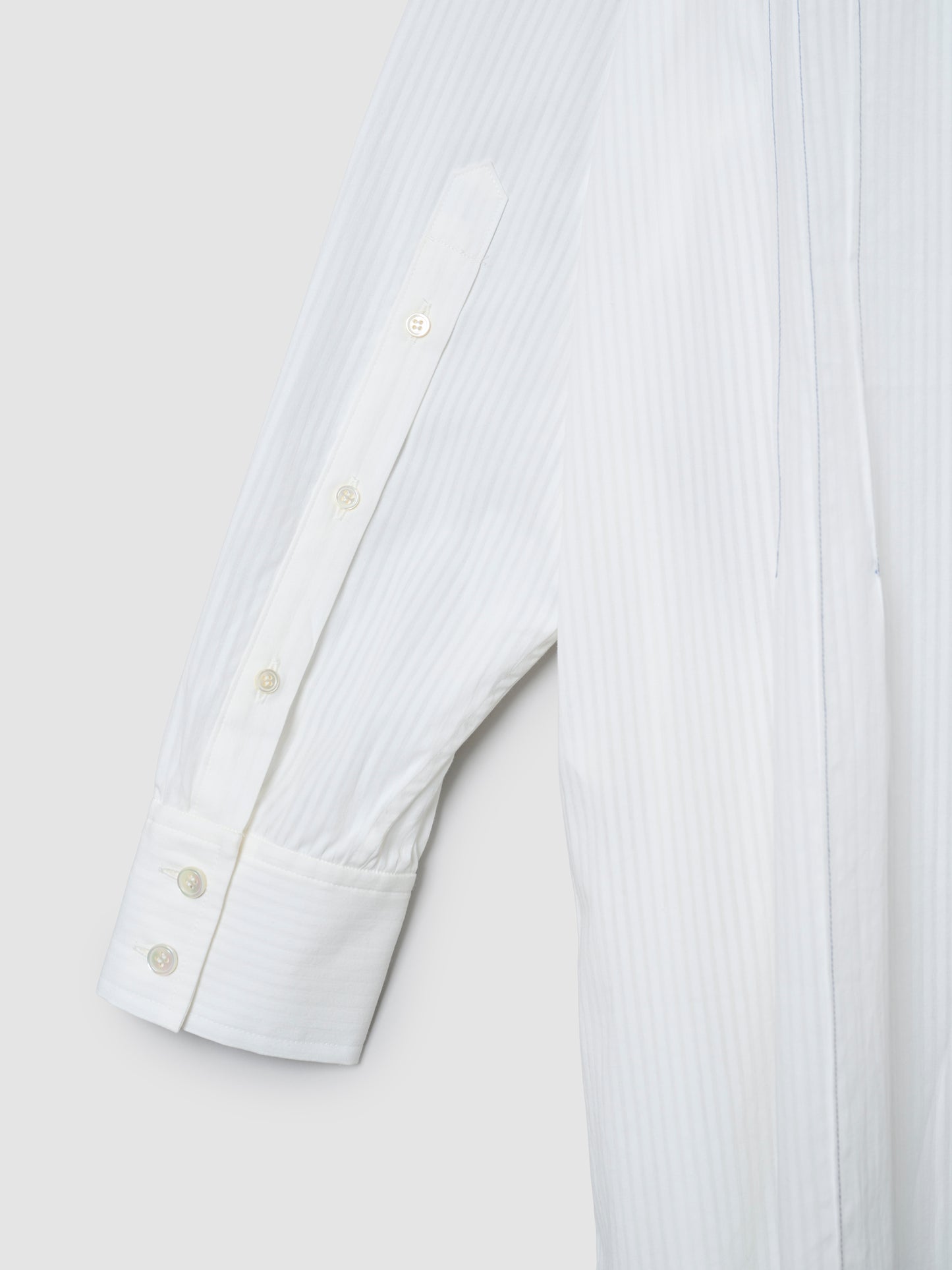 TRAVEL SHIRT DRESS/ WHITE STRIPE