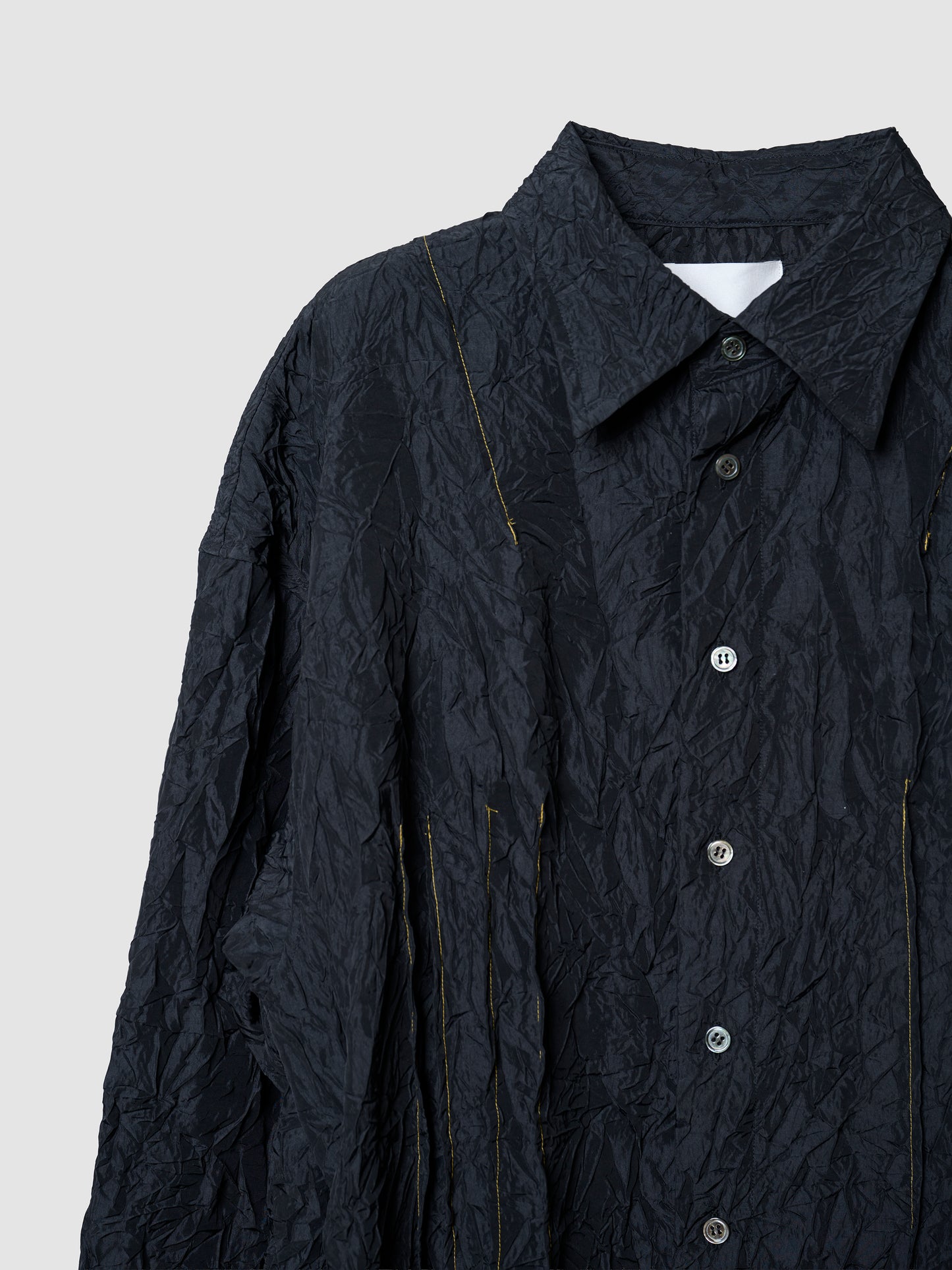 TRAVEL SHIRT DRESS/ CRINKLE BLACK