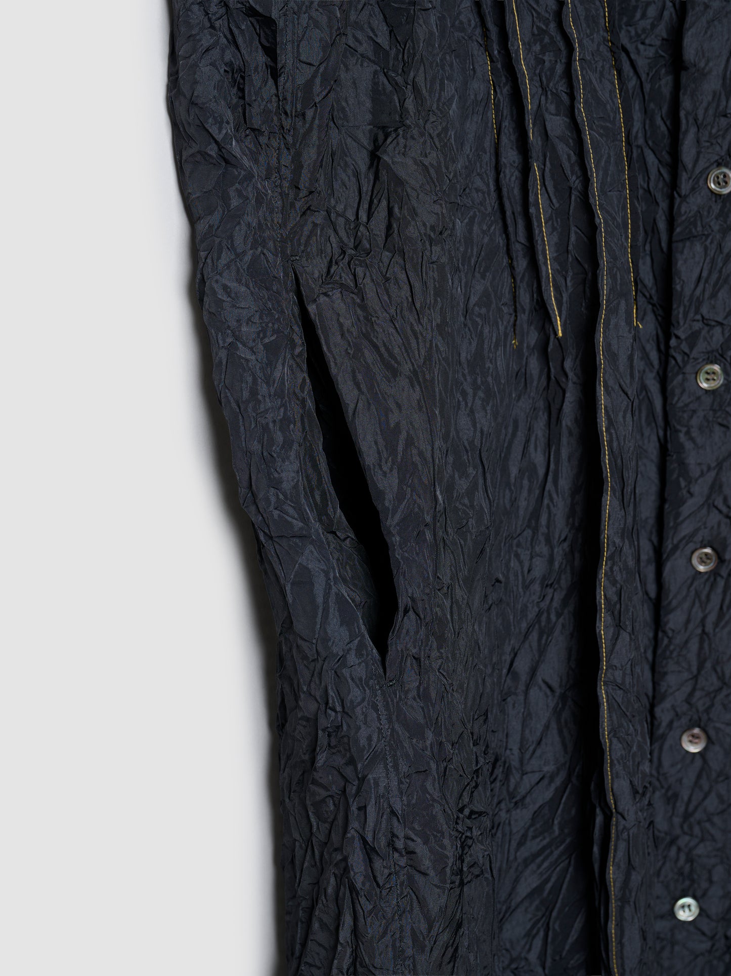 TRAVEL SHIRT DRESS/ CRINKLE BLACK