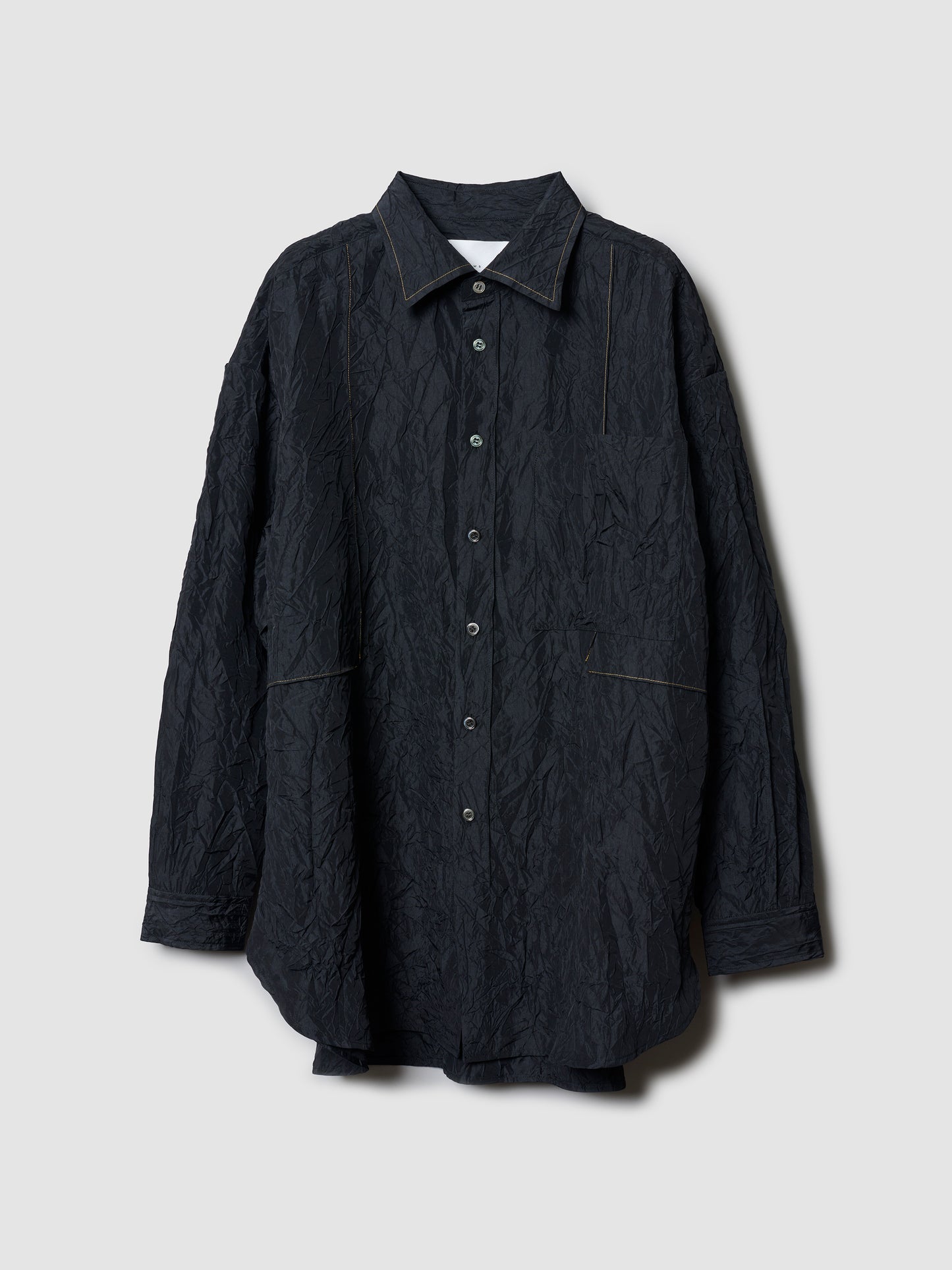 TRAVEL SHIRT/ CRINKLE BLACK