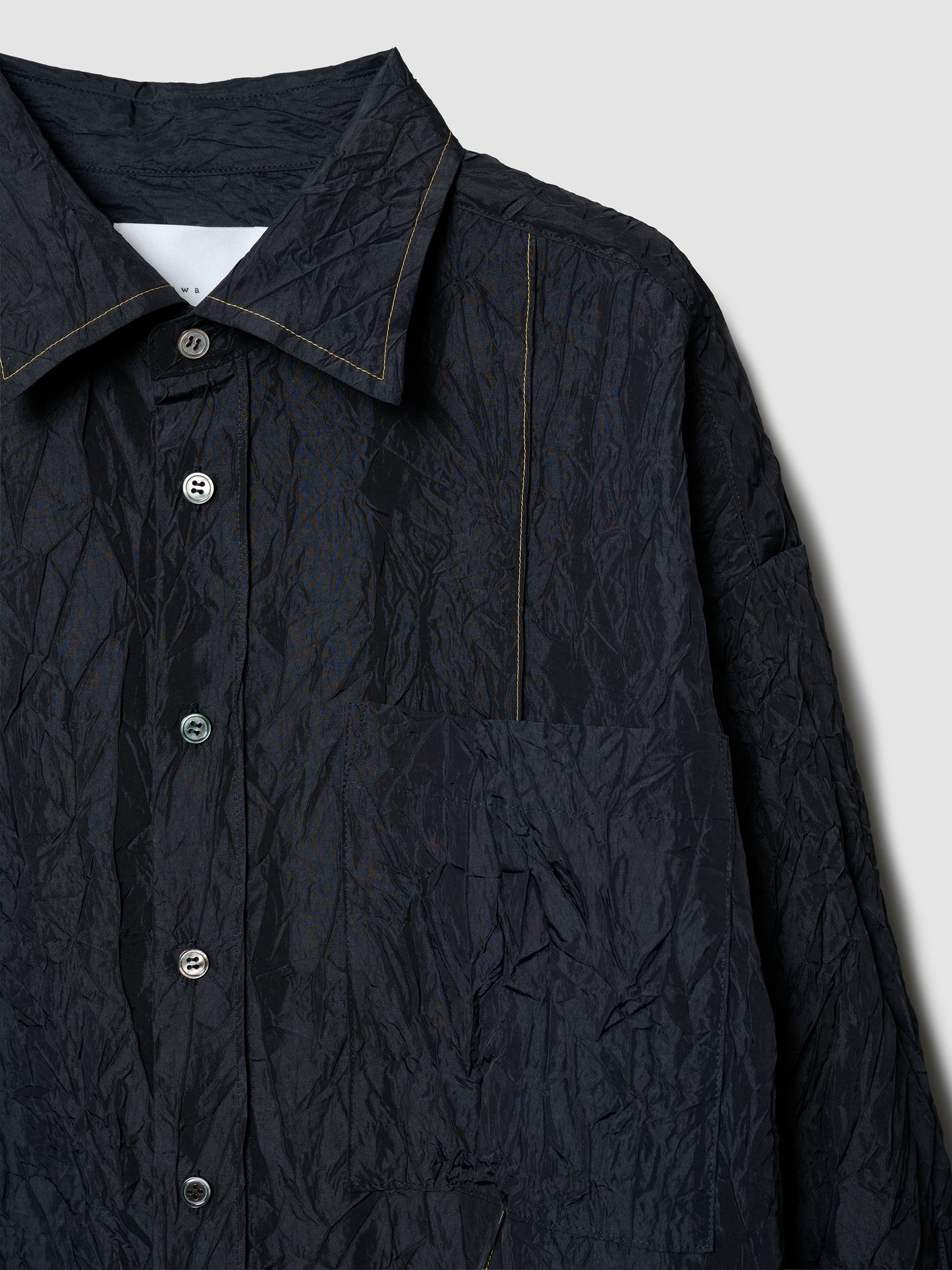 TRAVEL SHIRT/ CRINKLE BLACK