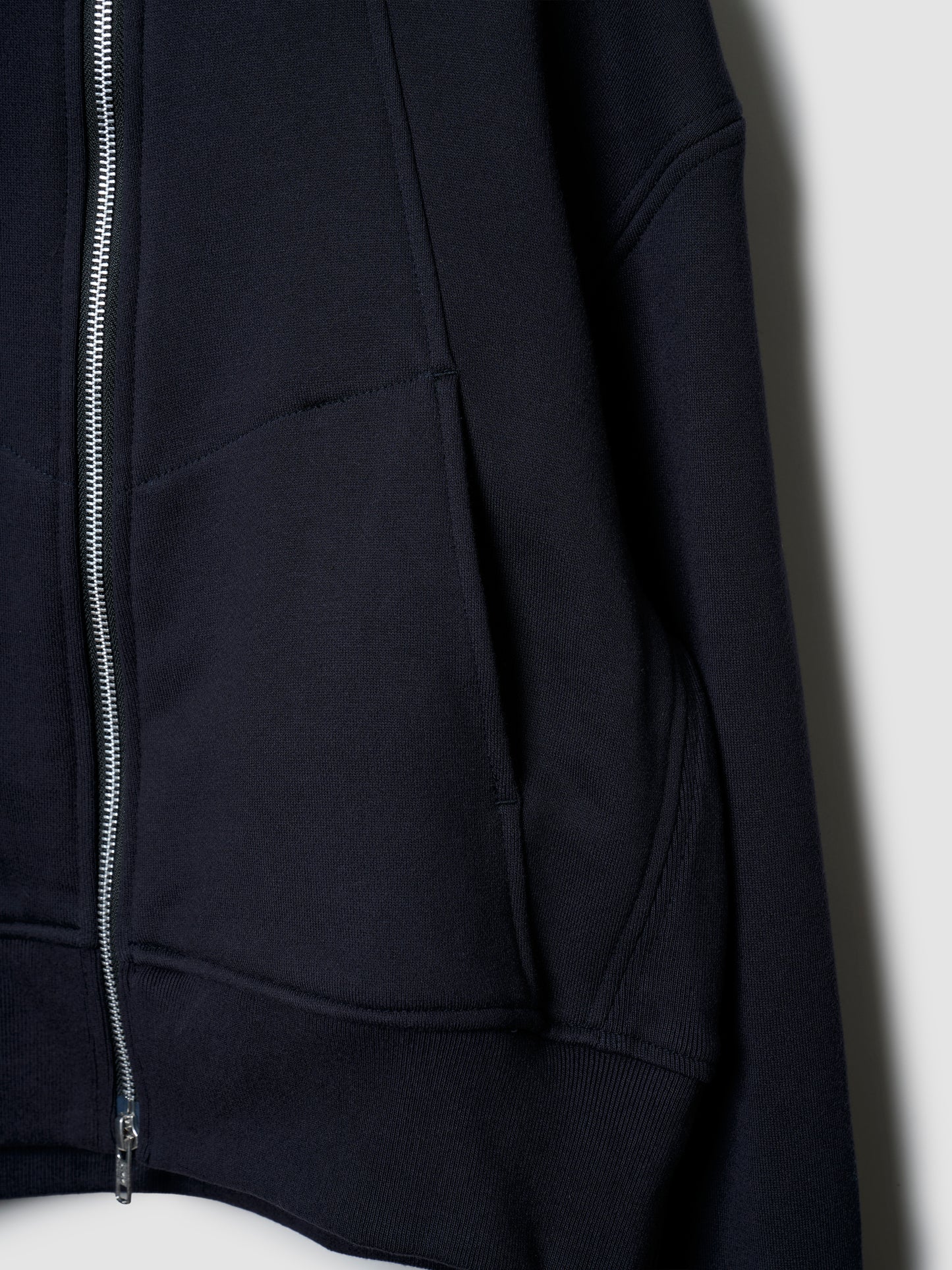 CROPPED SWEAT JACKET/ DK. NAVY