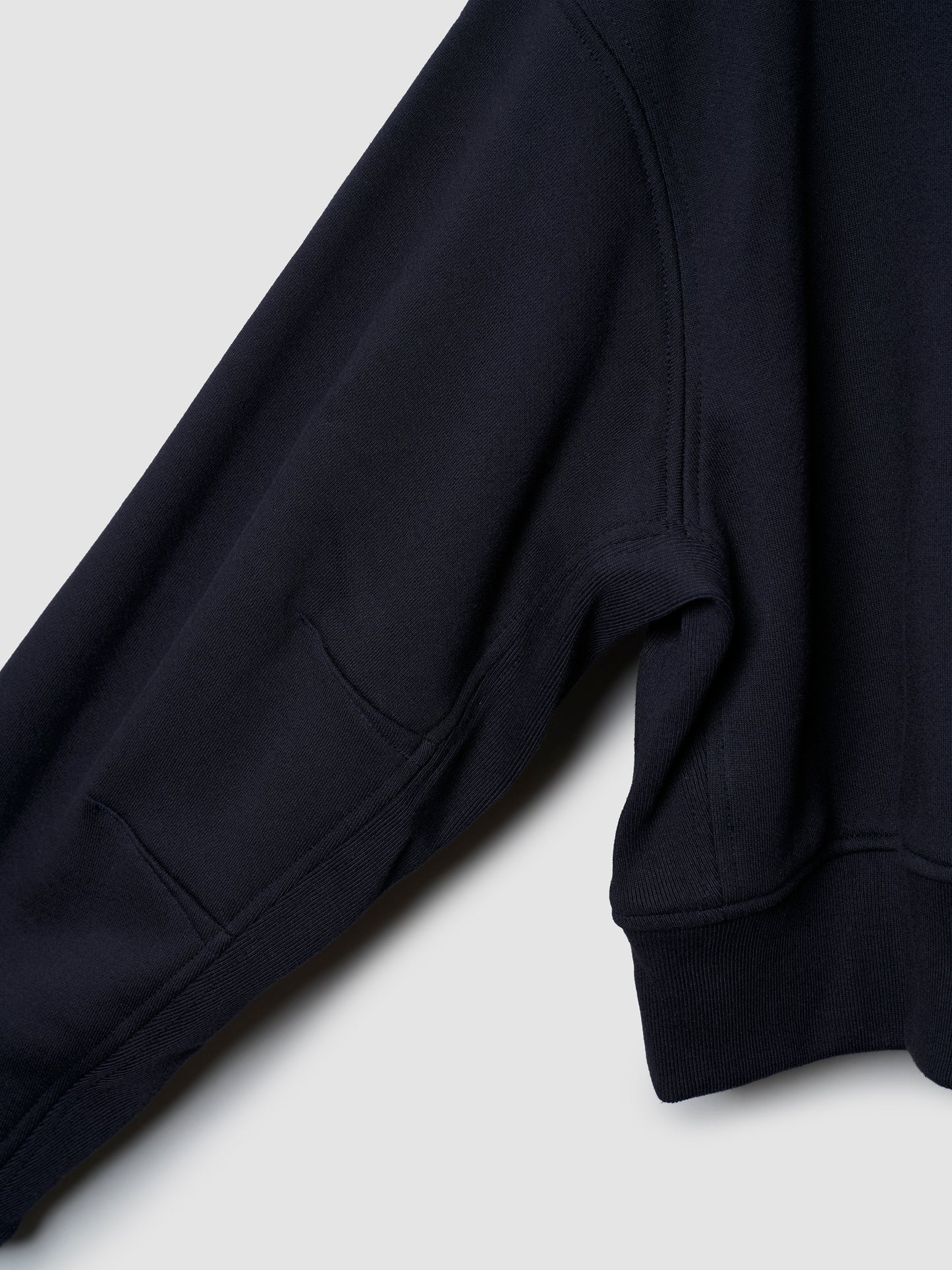 CROPPED SWEAT JACKET/ DK. NAVY