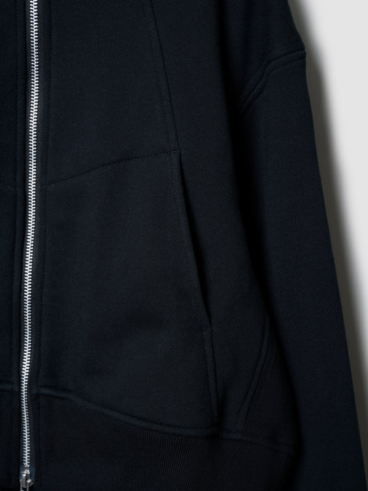 CROPPED SWEAT JACKET/ BLACK