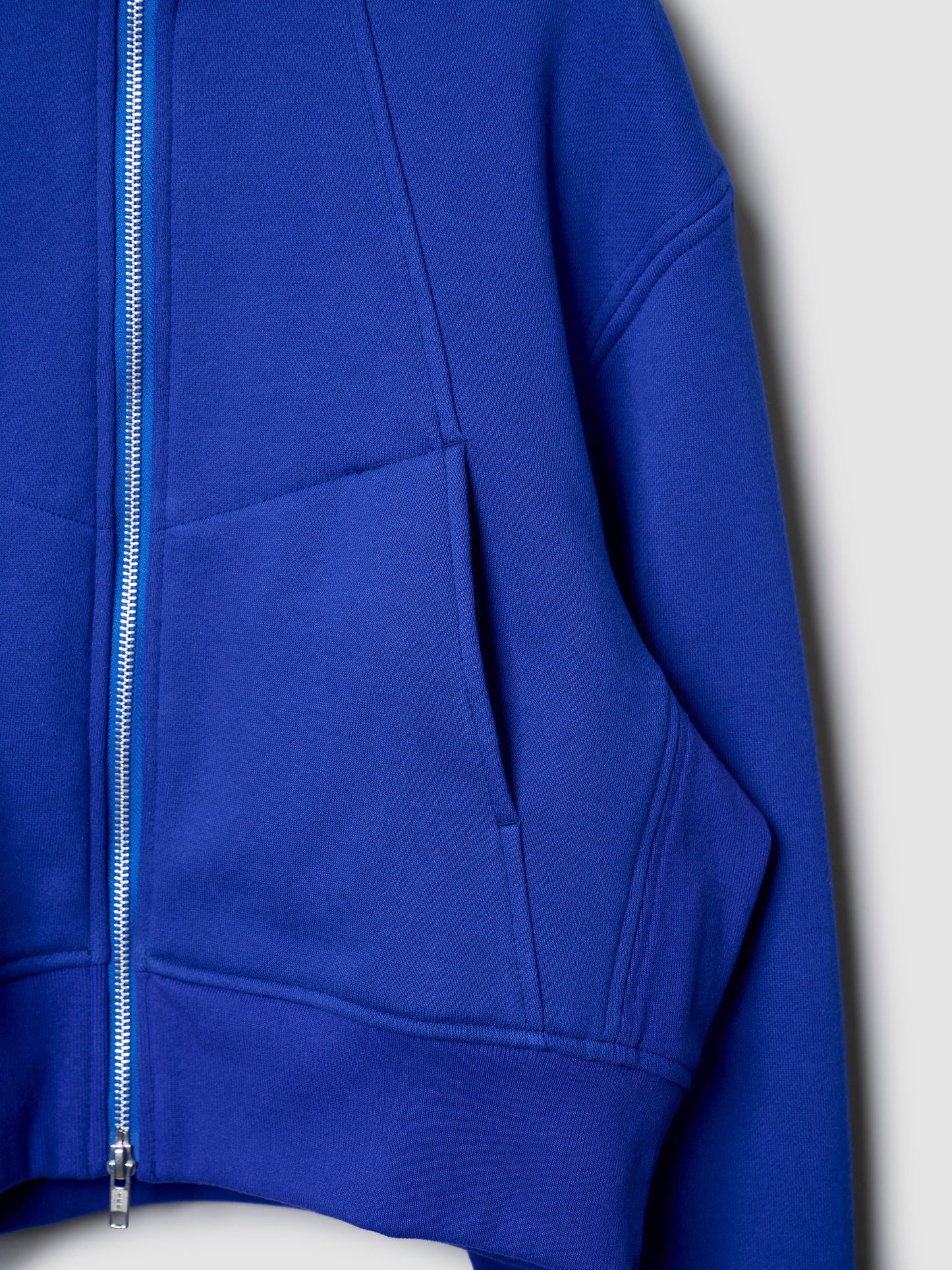 CROPPED SWEAT JACKET/ ROYAL