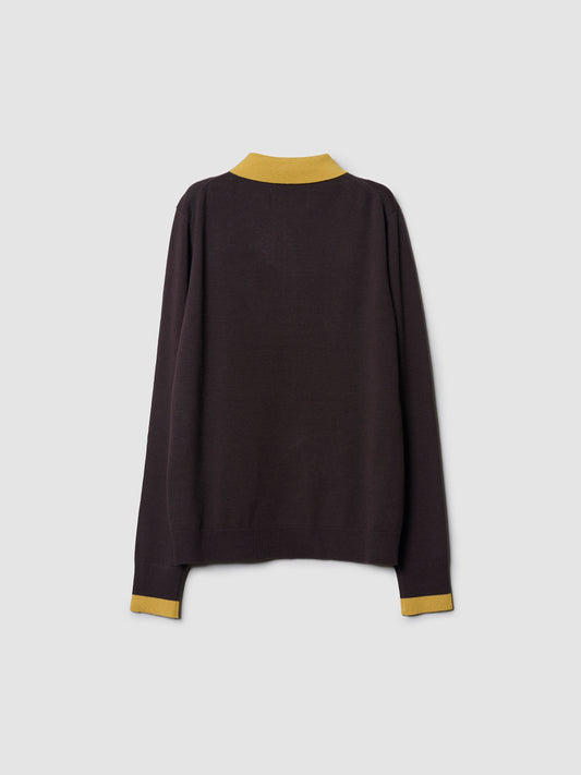 TRAVEL POLO/ BROWNxYELLOW