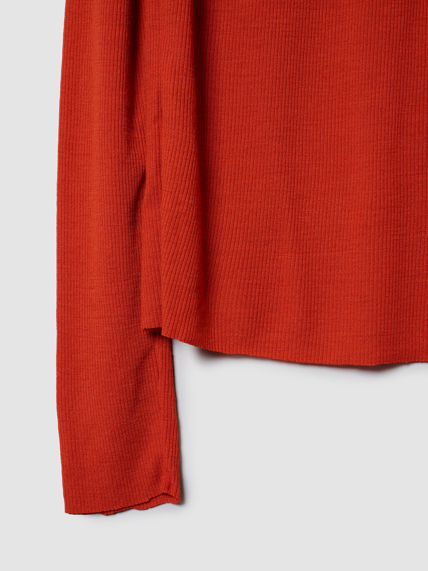 MOCK NECK LONG TEE/ ORANGE