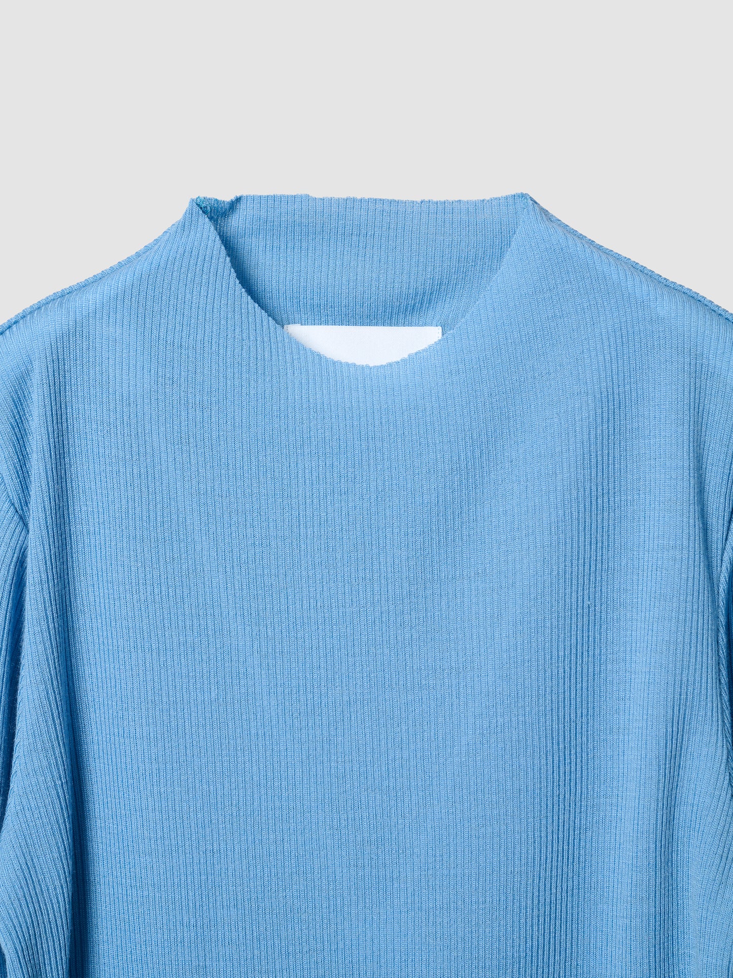 MOCK NECK LONG TEE/ LT. BLUE