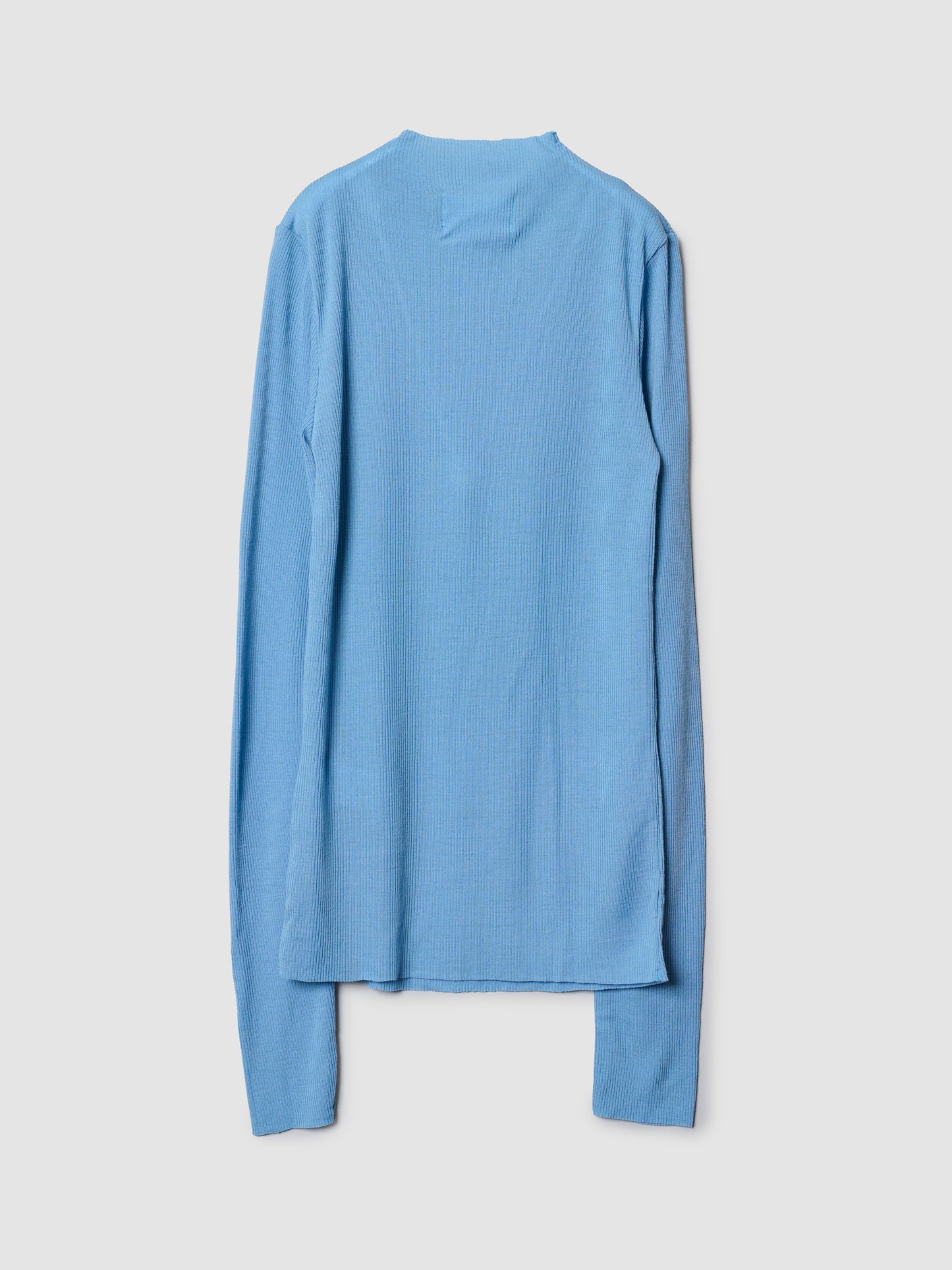 MOCK NECK LONG TEE/ LT. BLUE