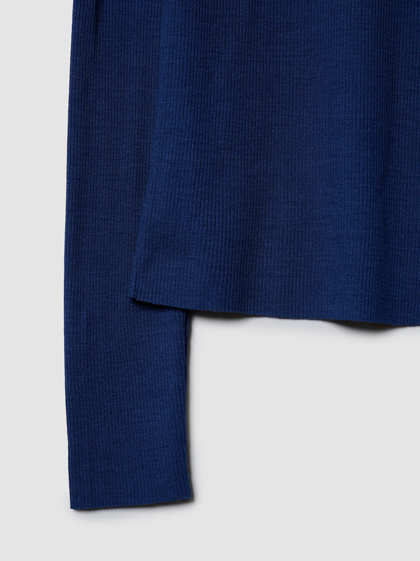 MOCK NECK LONG TEE/ NAVY