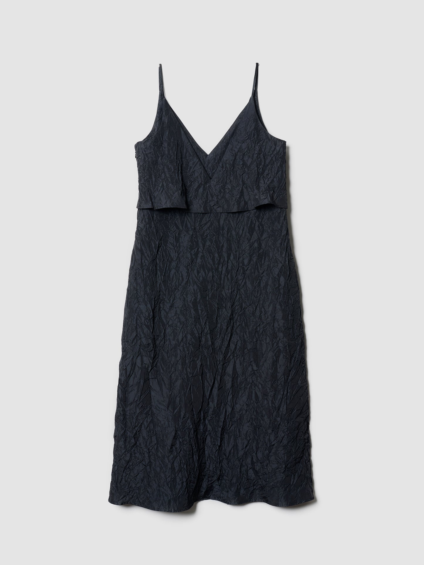 TRAVEL CAMI DRESS/ CRINKLE BLACK
