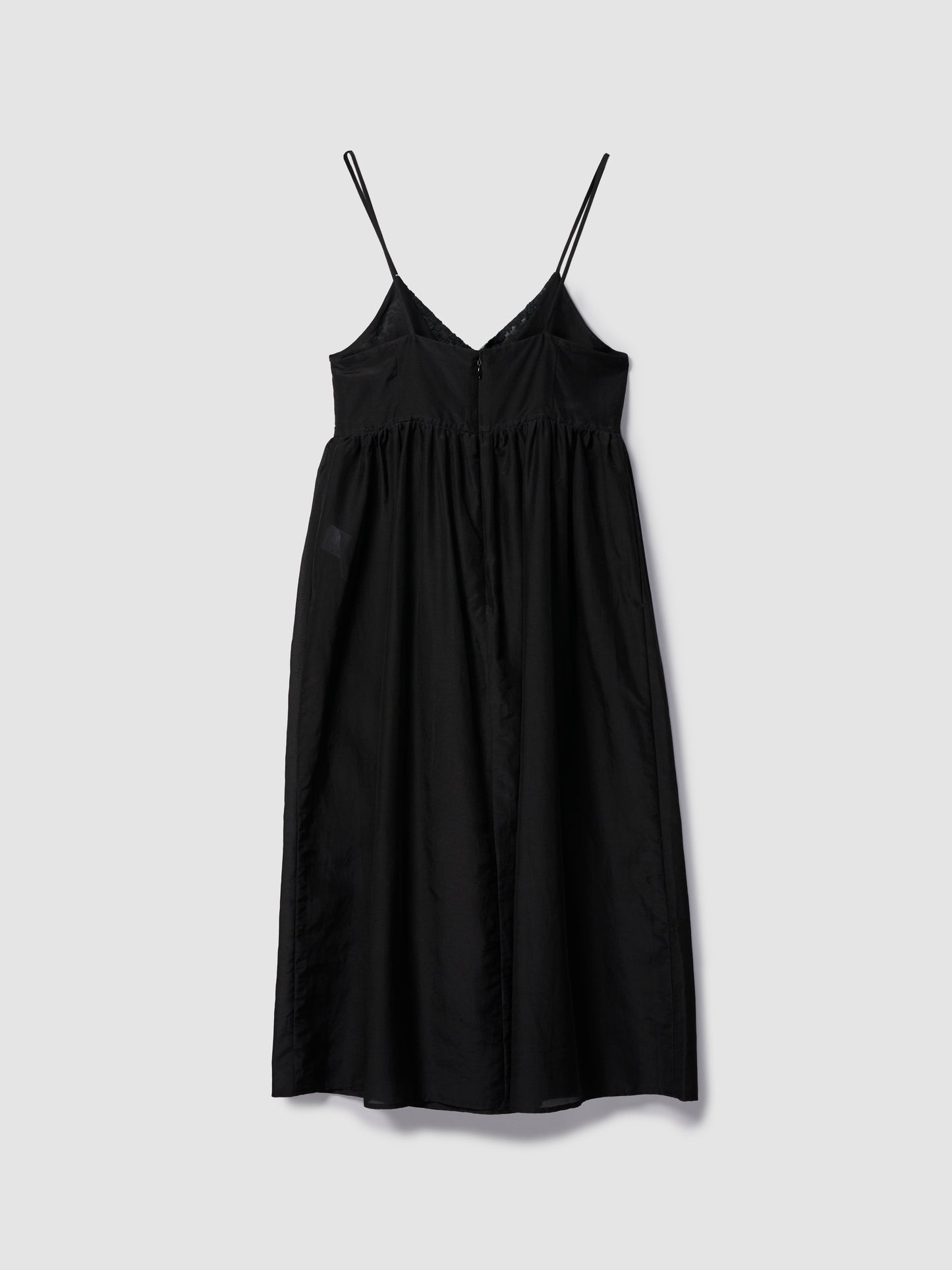 WRAP CAMI DRESS/ SHEER BLACK