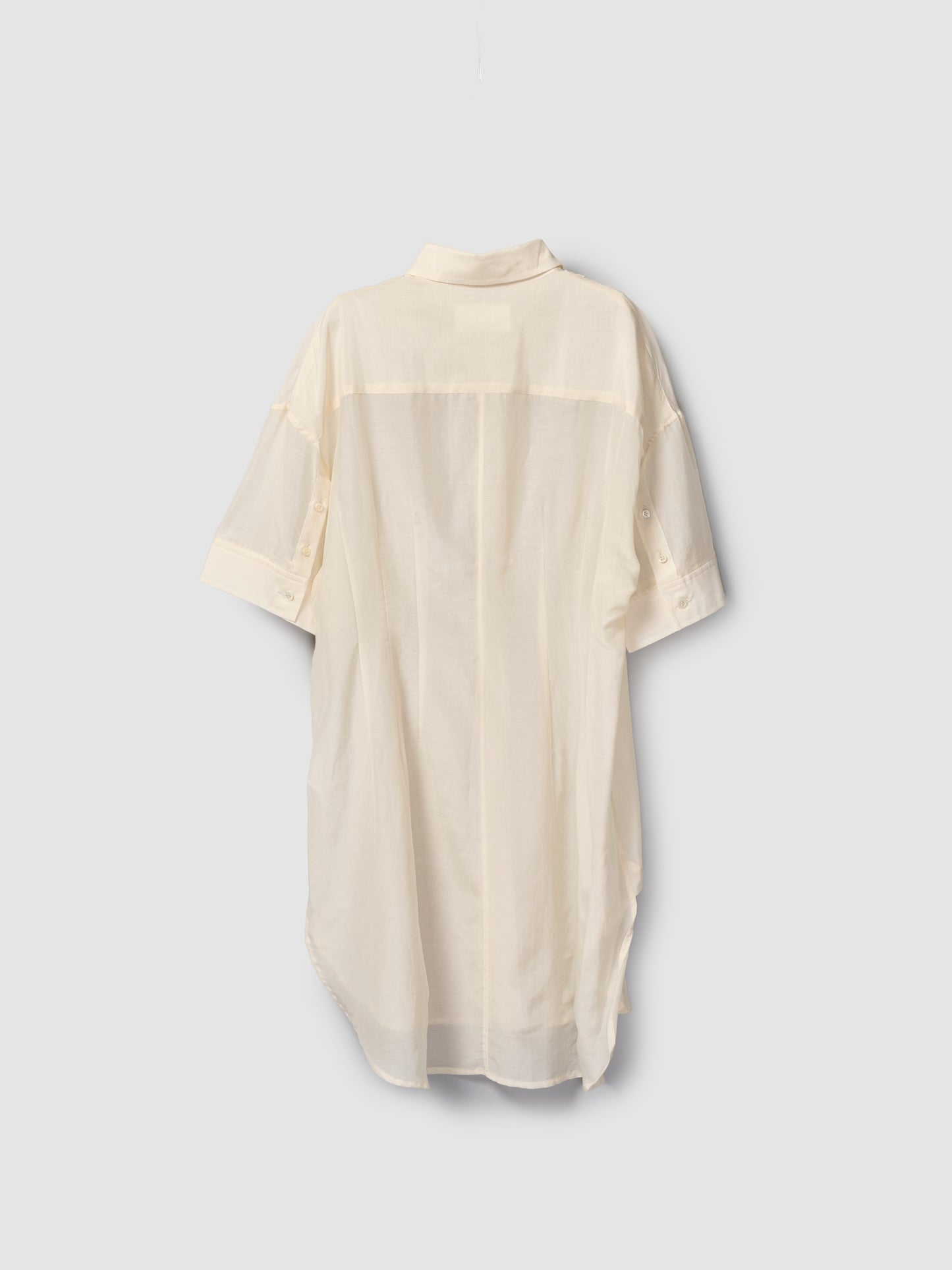 SHAPED SS SHIRT/ SHEER NUDE