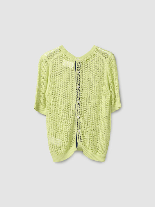 OPEN BACK PULLOVER/ LIME