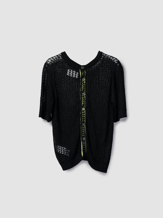 OPEN BACK PULLOVER/ BLACK