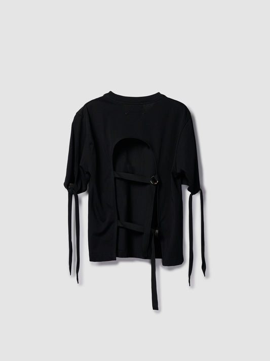 STRAP TEE/ BLACK