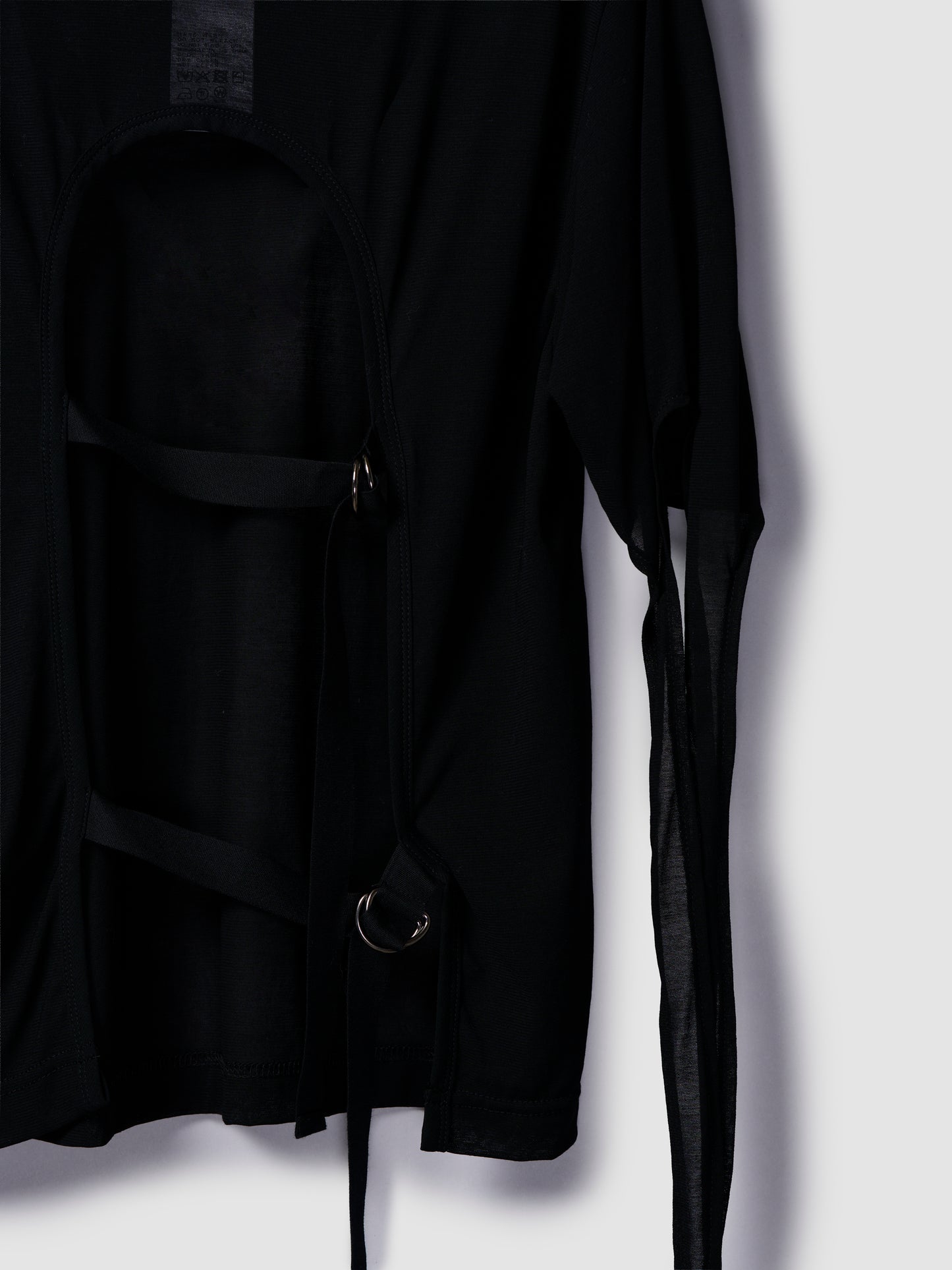 STRAP TEE/ SHEER BLACK