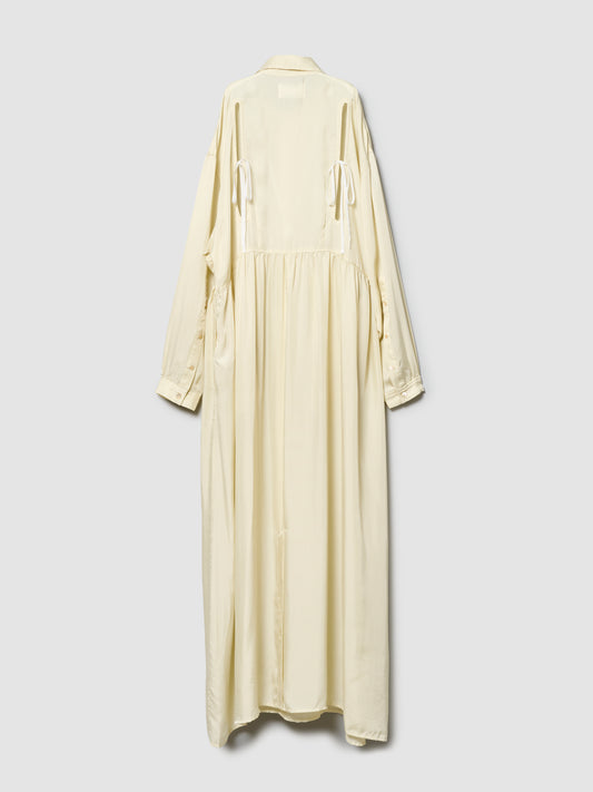 WING SHIRT DRESS/ BUTTER CUPRO TWILL