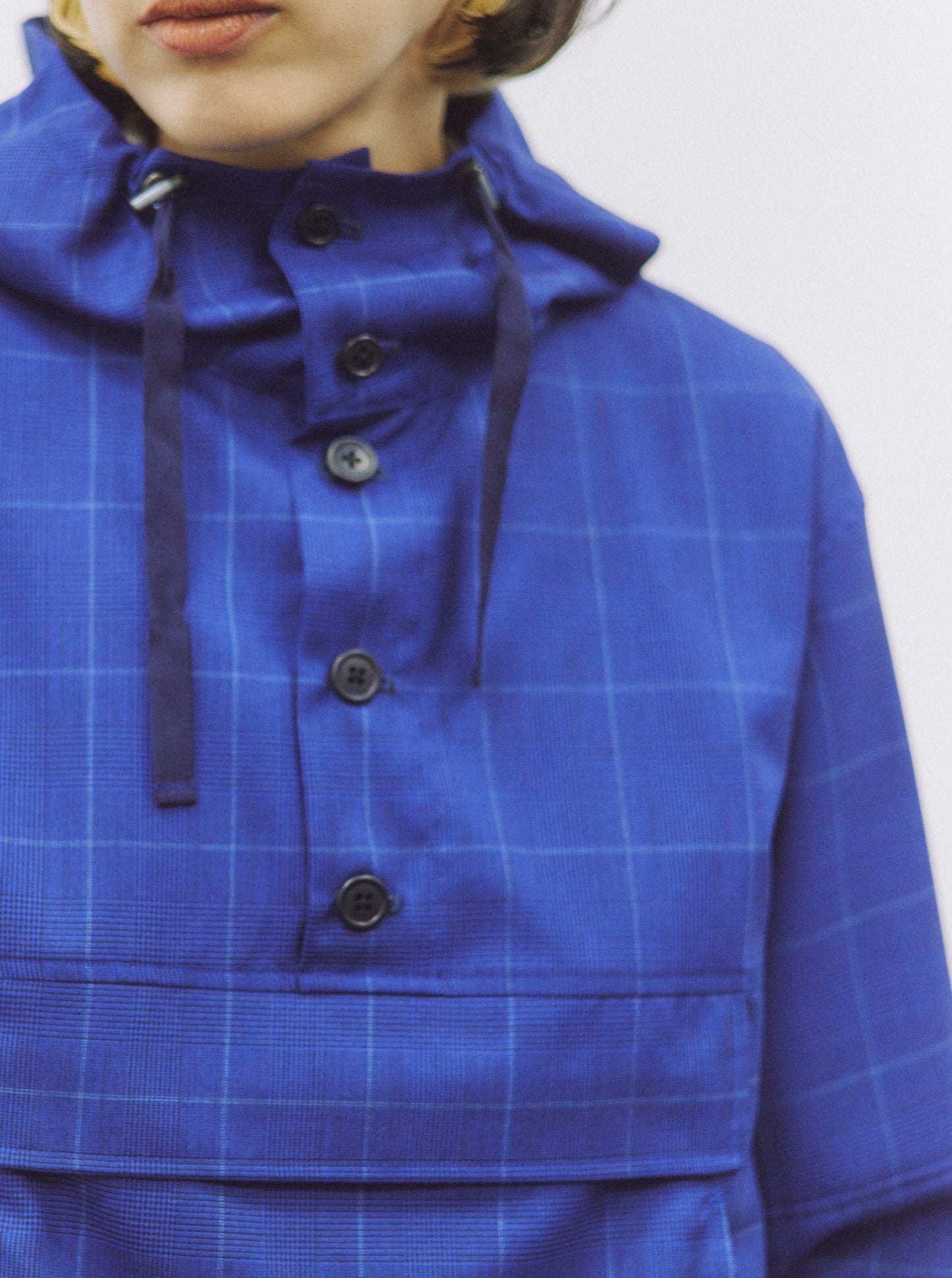 PACKABLE ANORAK/ BLUE CHECK