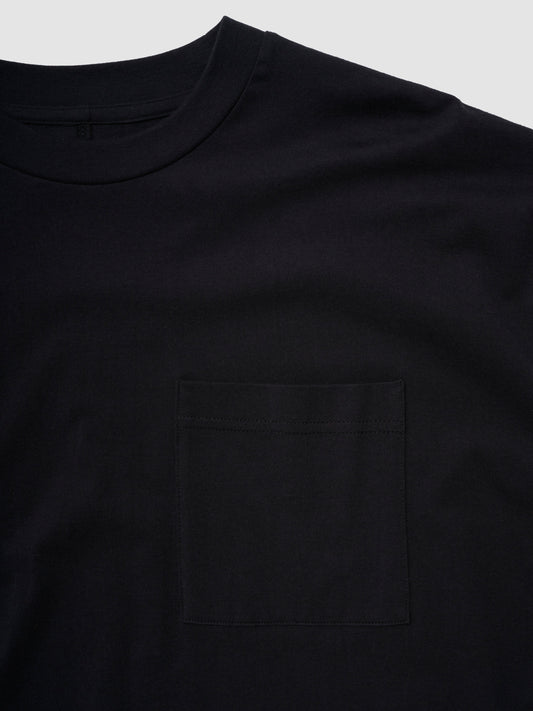 BACK SEAM POCKET TEE/ BLACK