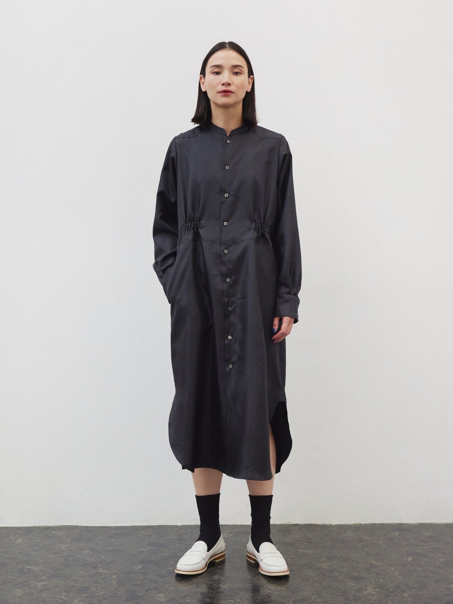 LAND SHIRT DRESS/ BLACK