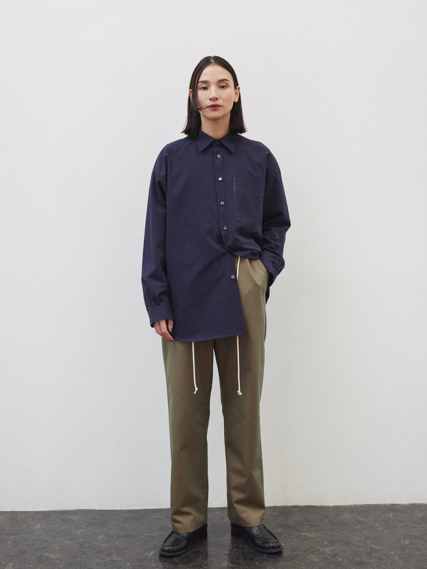 DRAWCORD TROUSER/ KHAKI