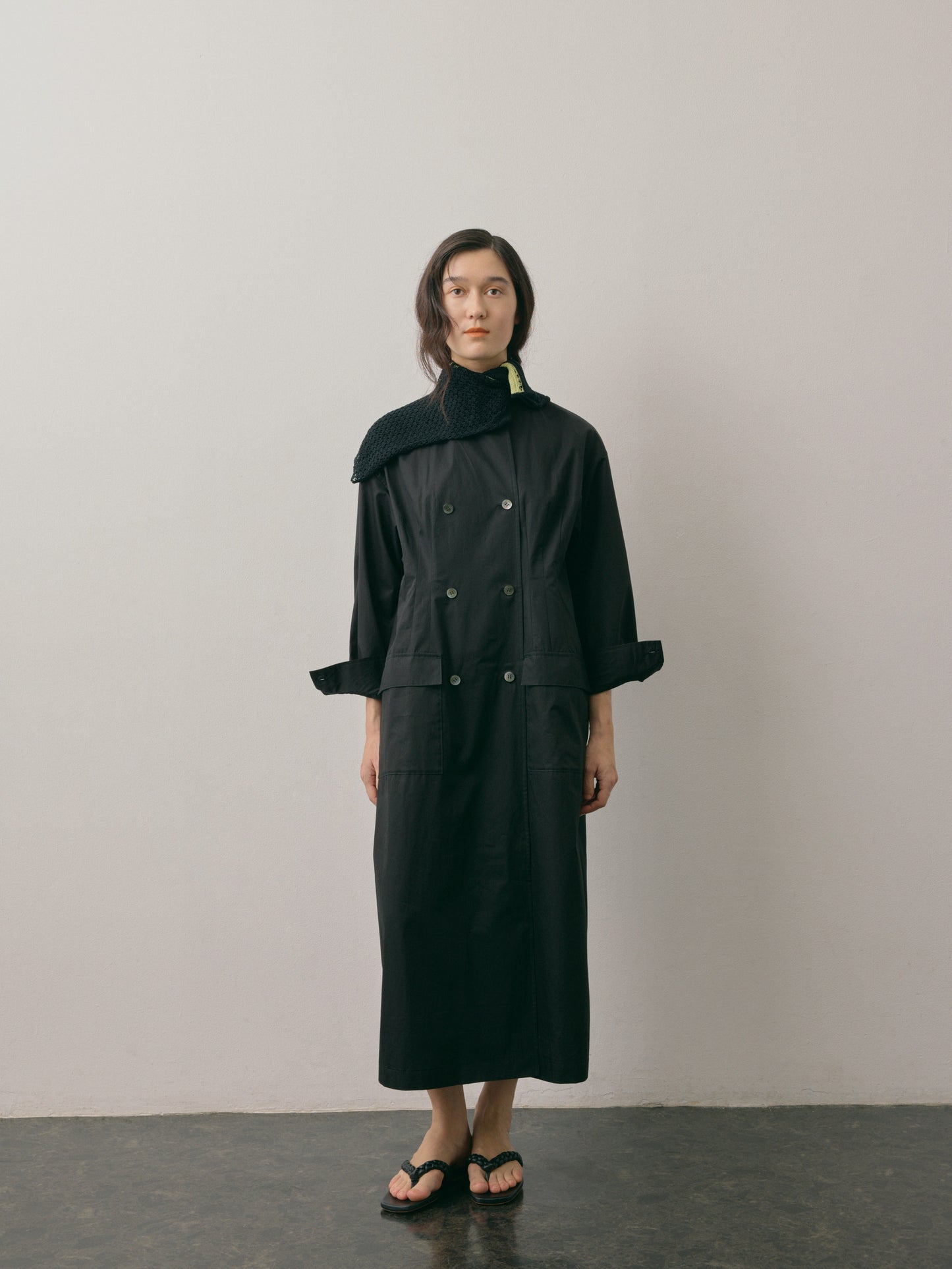 DB SHIRT DRESS/ BLACK