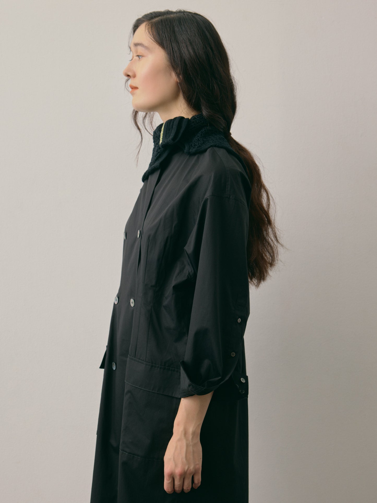 DB SHIRT DRESS/ BLACK