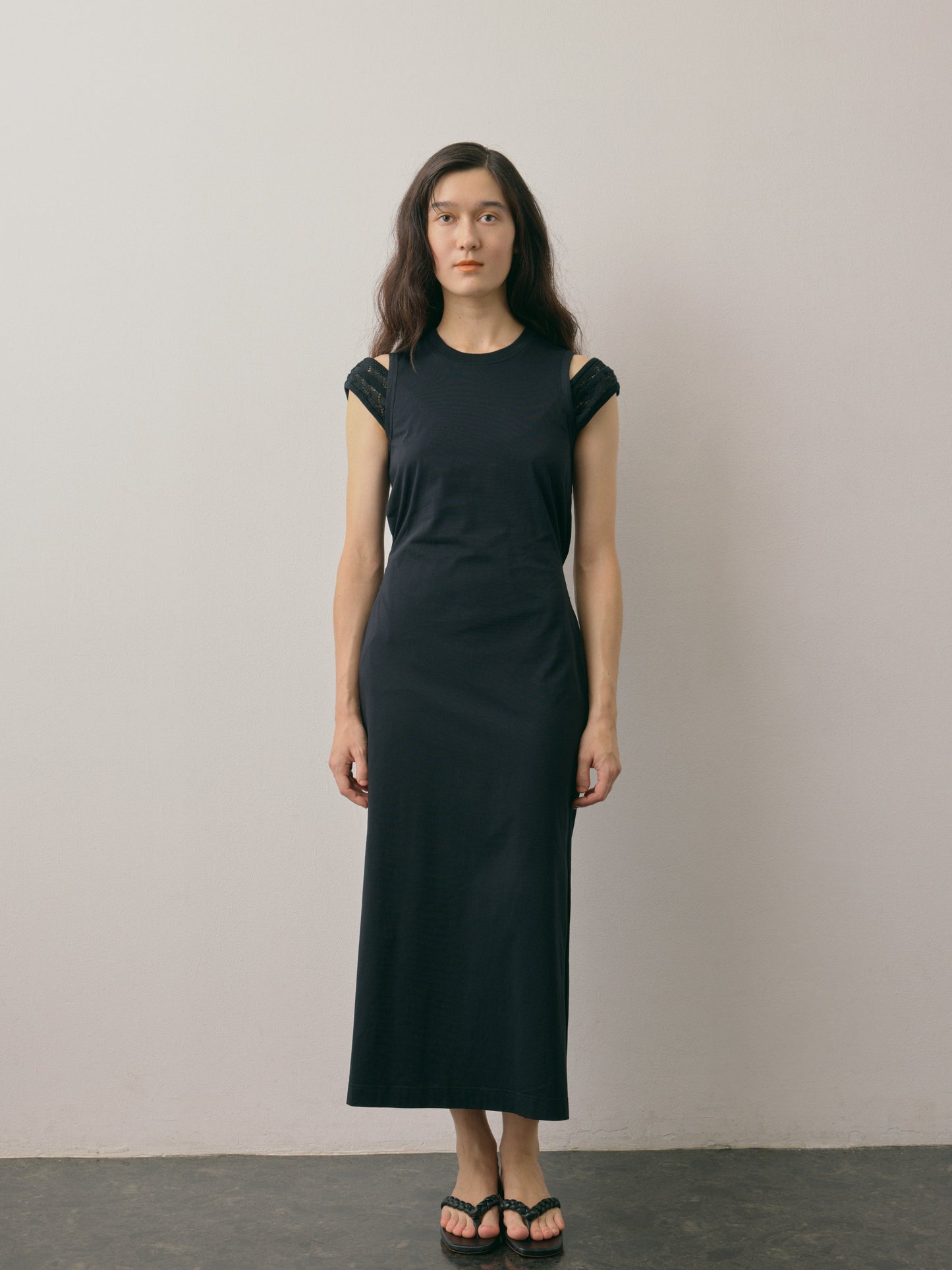 STRAP DRESS/ BLACK