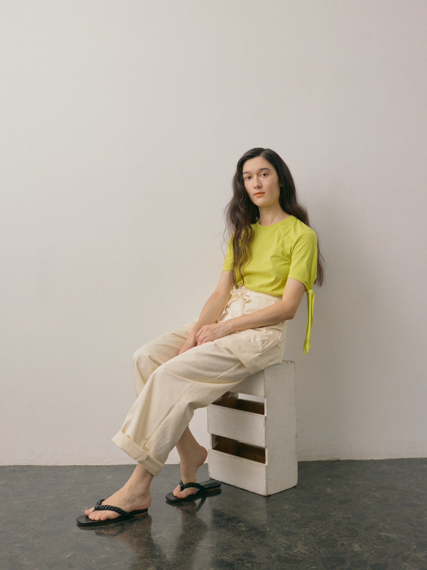 OBI APRON/ CREAM CHINO