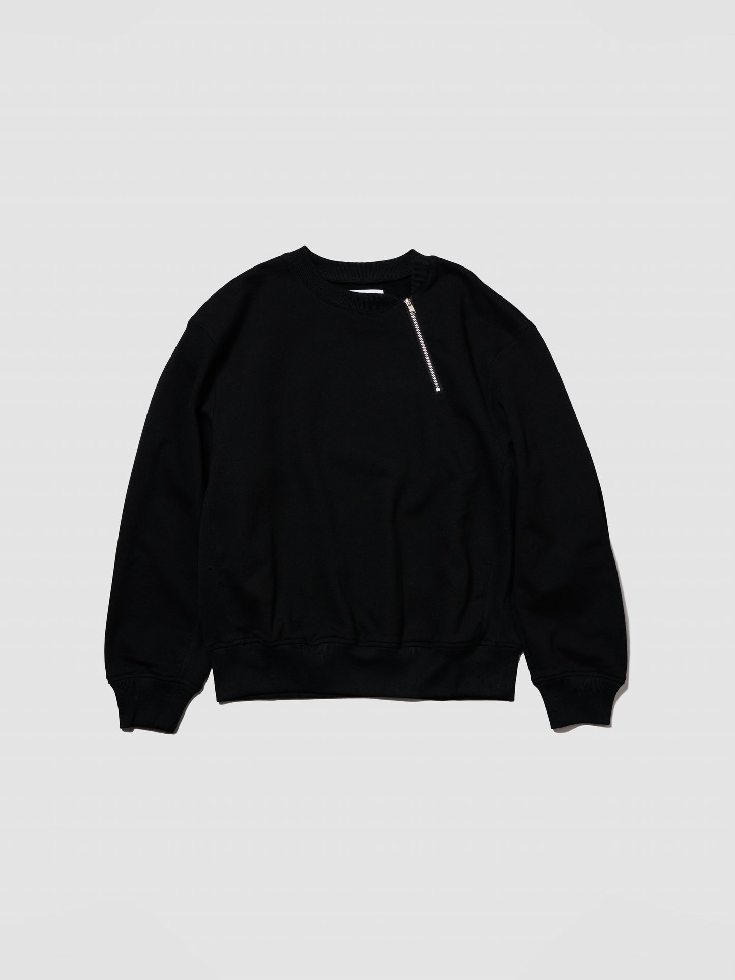 ZIP SWEAT SHIRT/ BLACK