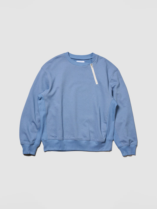 ZIP SWEAT SHIRT/ BLUE