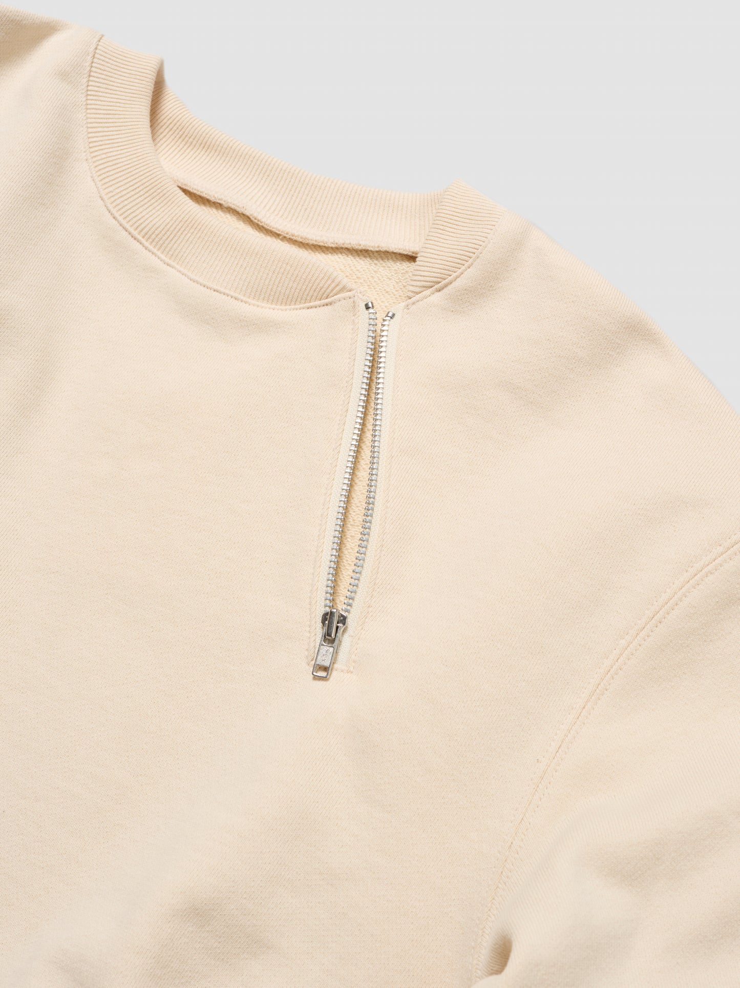 ZIP SWEAT SHIRT/ IVORY