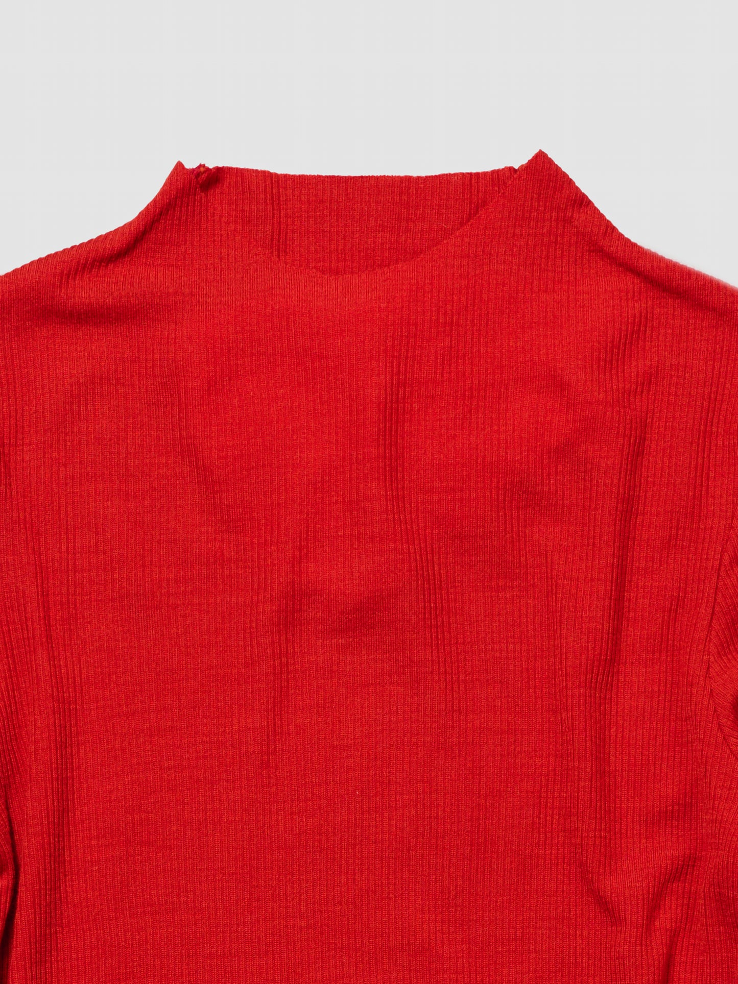 MOCK NECK LONG TEE/ ORANGE WOOL